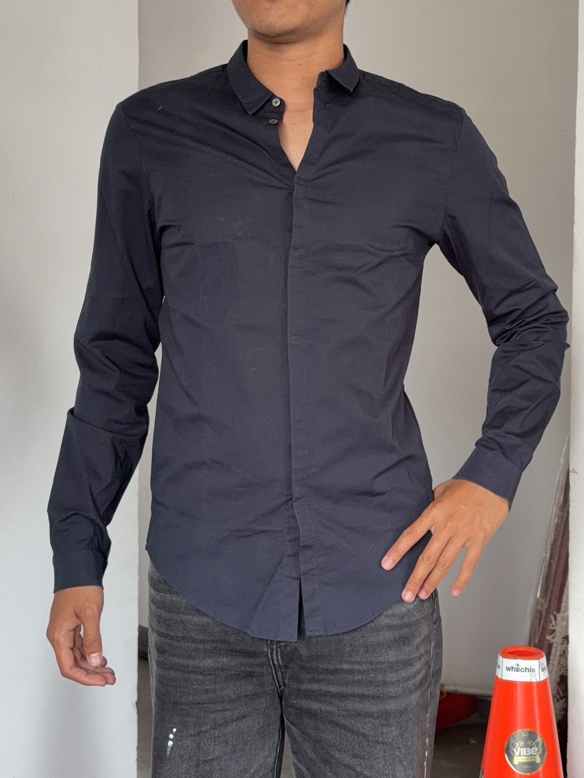 Juun.J juun.j shirt button slim fit navy Size US M / EU 48-50 / 2 - 1 Thumbnail