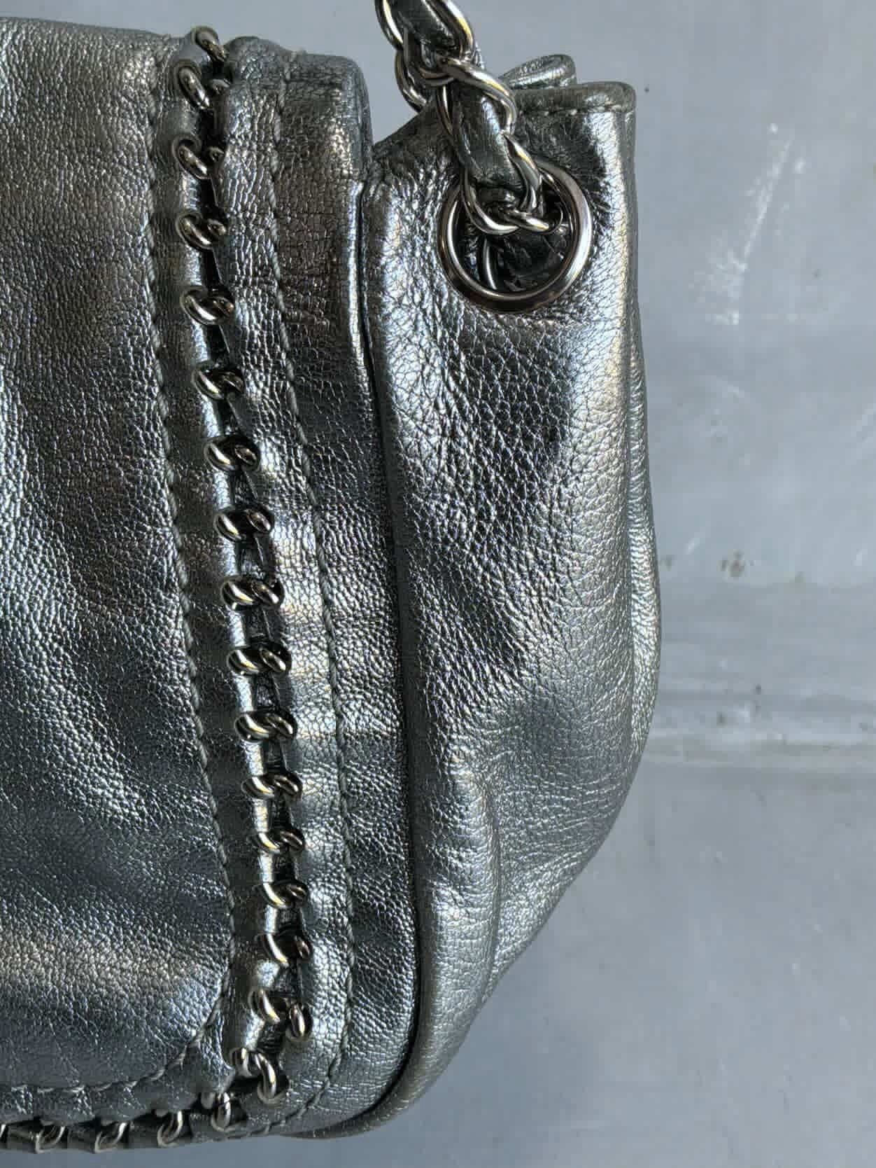 Chanel 2006 Chanel - Metallic Silver - Accordion Flap Chain Bag Size ONE SIZE - 10 Thumbnail