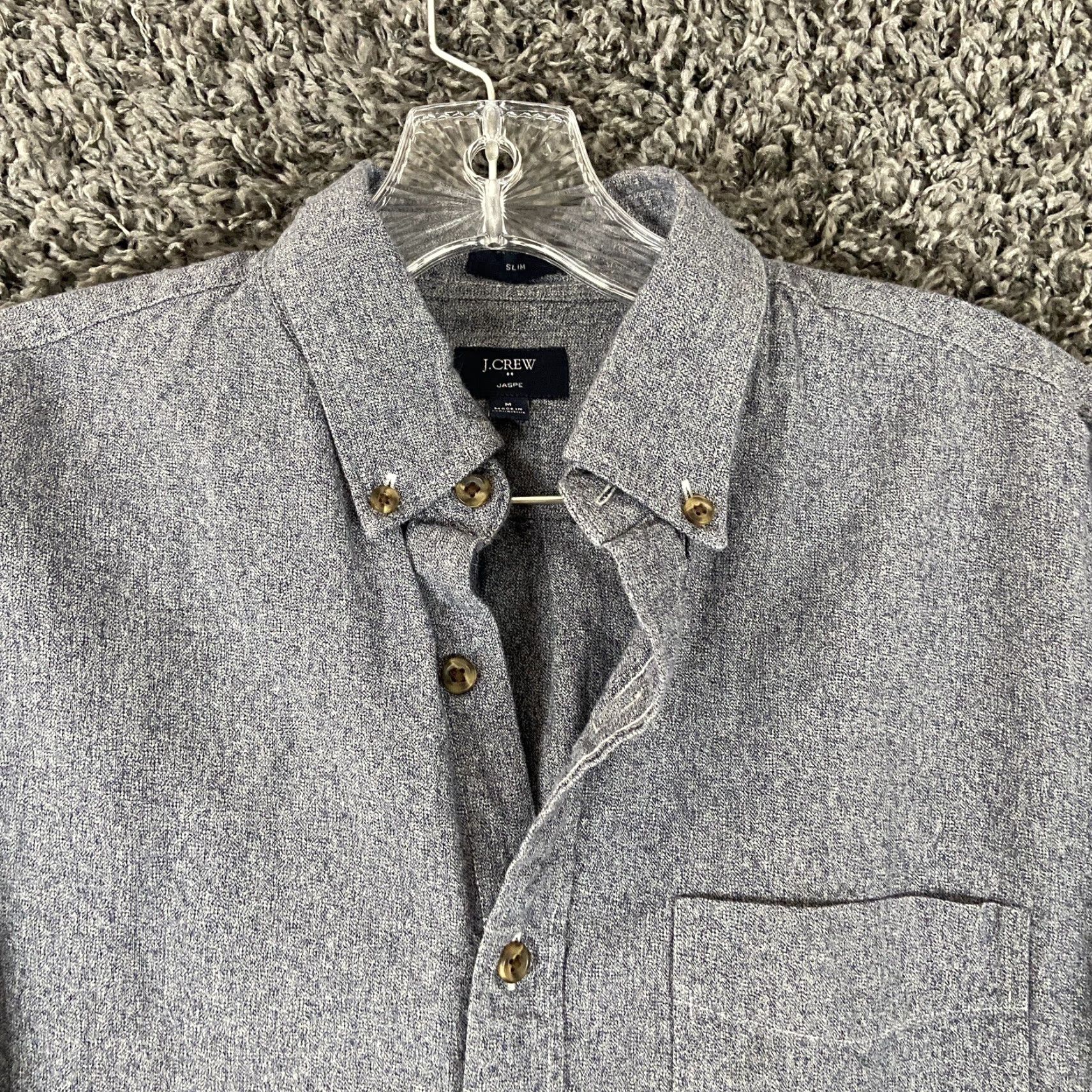 J.Crew J. Crew Shirt Men M Long Sleeve Button-Up Blue Gray Cotton Blue Gray Button-Up Mens M Shirt Size US M / EU 48-50 / 2 - 5 Thumbnail