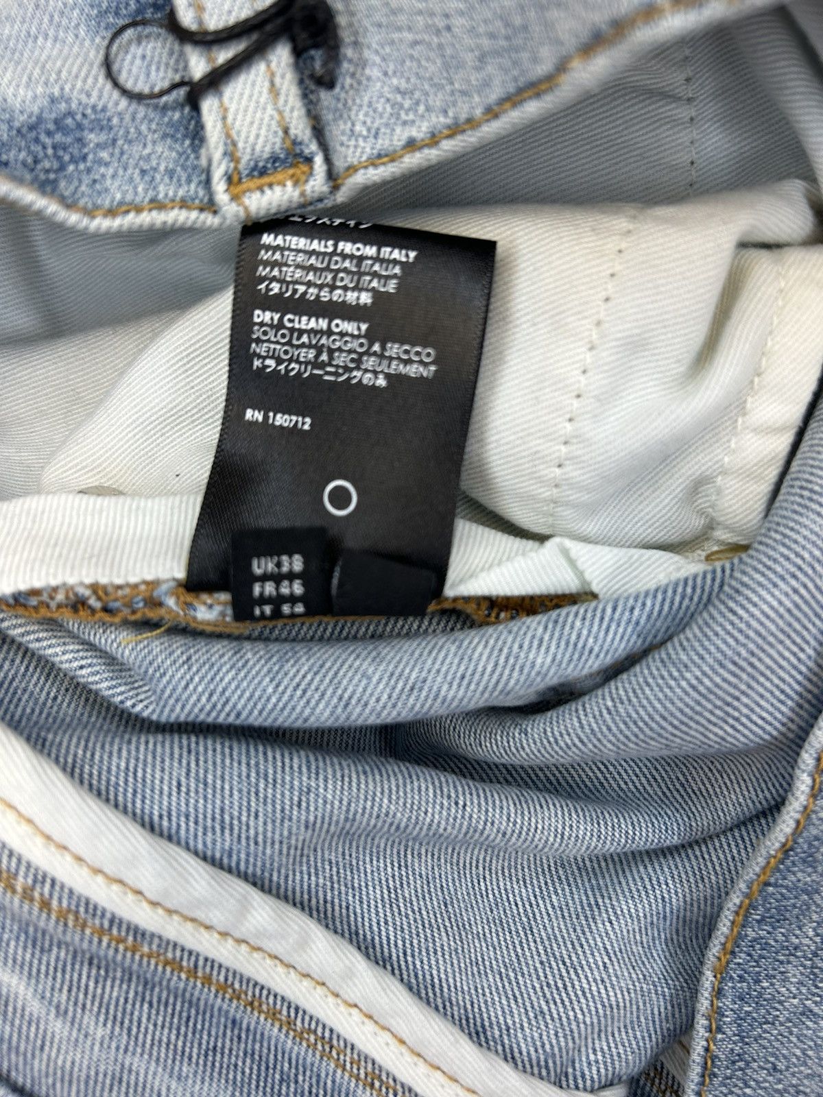 AMIRI MX2 WHITE BANDANA JEANS - CLAY INDIGO