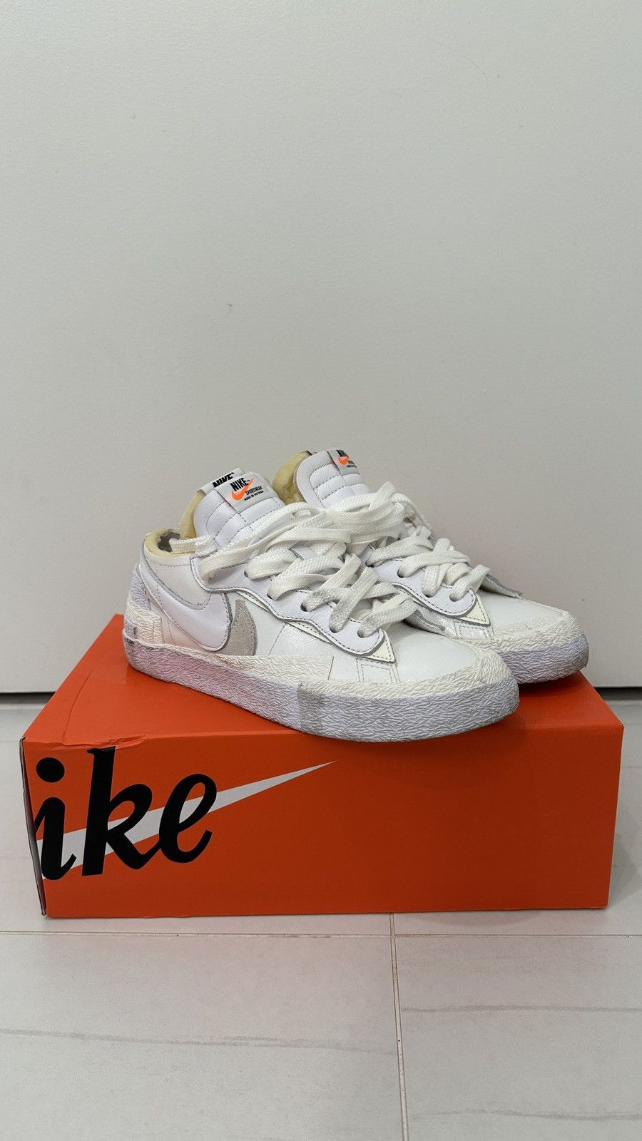 Nike × Sacai Nike Blazer Low x sacai White Patent Leather sacai's Blazer Size US 7.5 / EU 40-41 - 1 Thumbnail