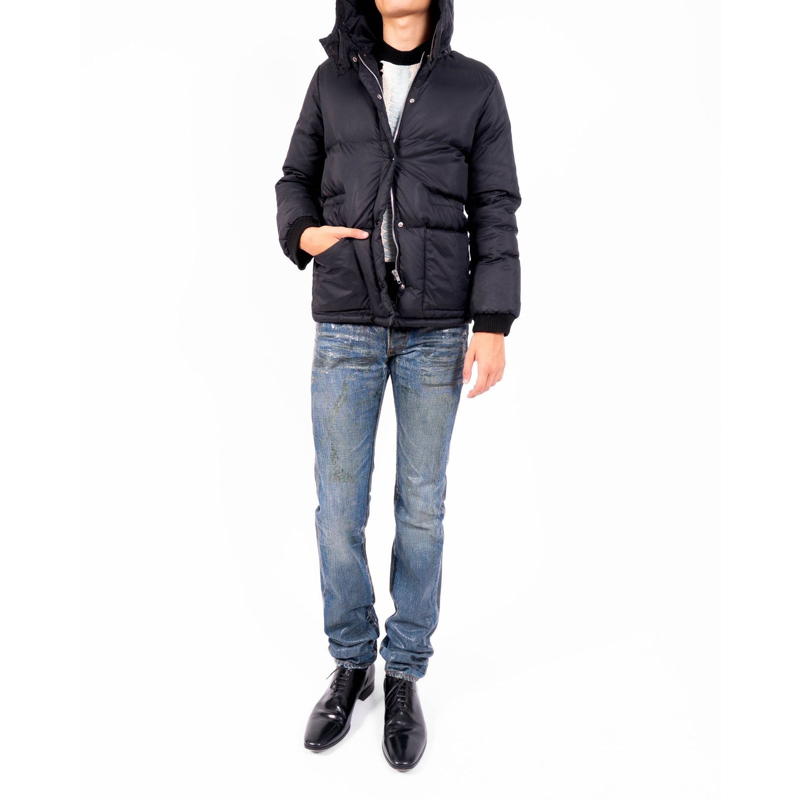 Helmut Lang FW98 Classic Puffer Jacket in Black Nylon Size US S / EU 44-46 / 1 - 6 Thumbnail