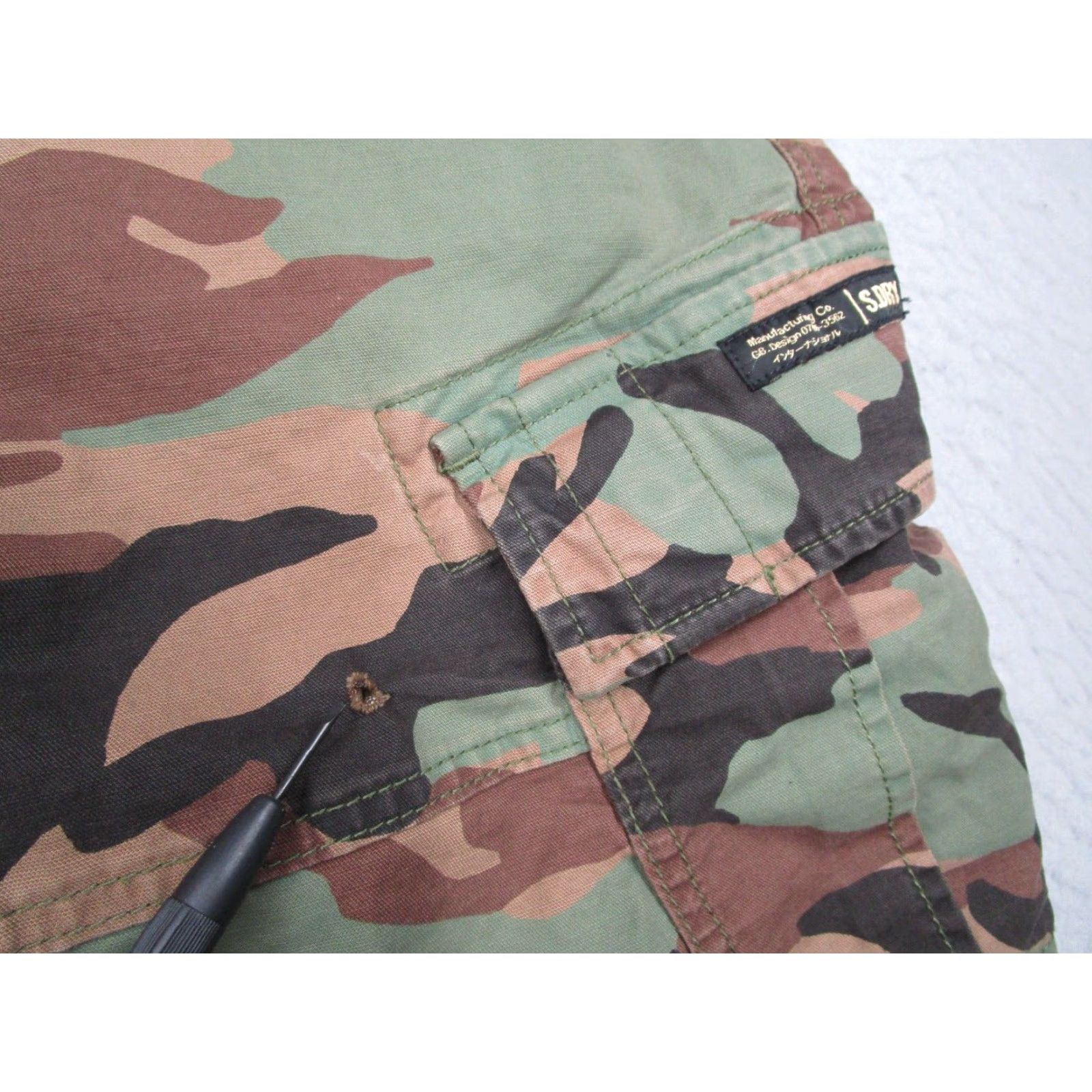 Superdry Superdry Mens 38 Green Camo Cargo Shorts 10" Military Streetwear Skate Size US 38 / EU 54 - 5 Thumbnail