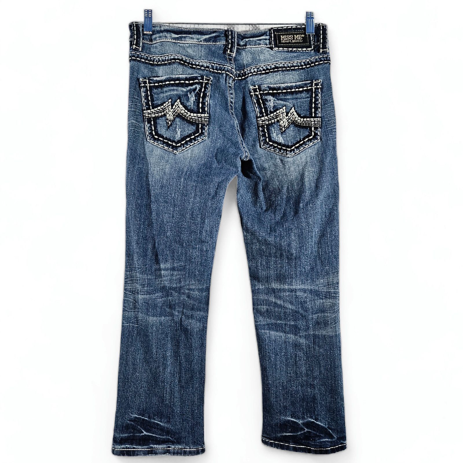 Miss Me Y2K Miss Me Women Junior Boyfriend Crop Jeans Sz. 27x25 Blue Size 27" / US 4 / IT 40 - 1 Thumbnail