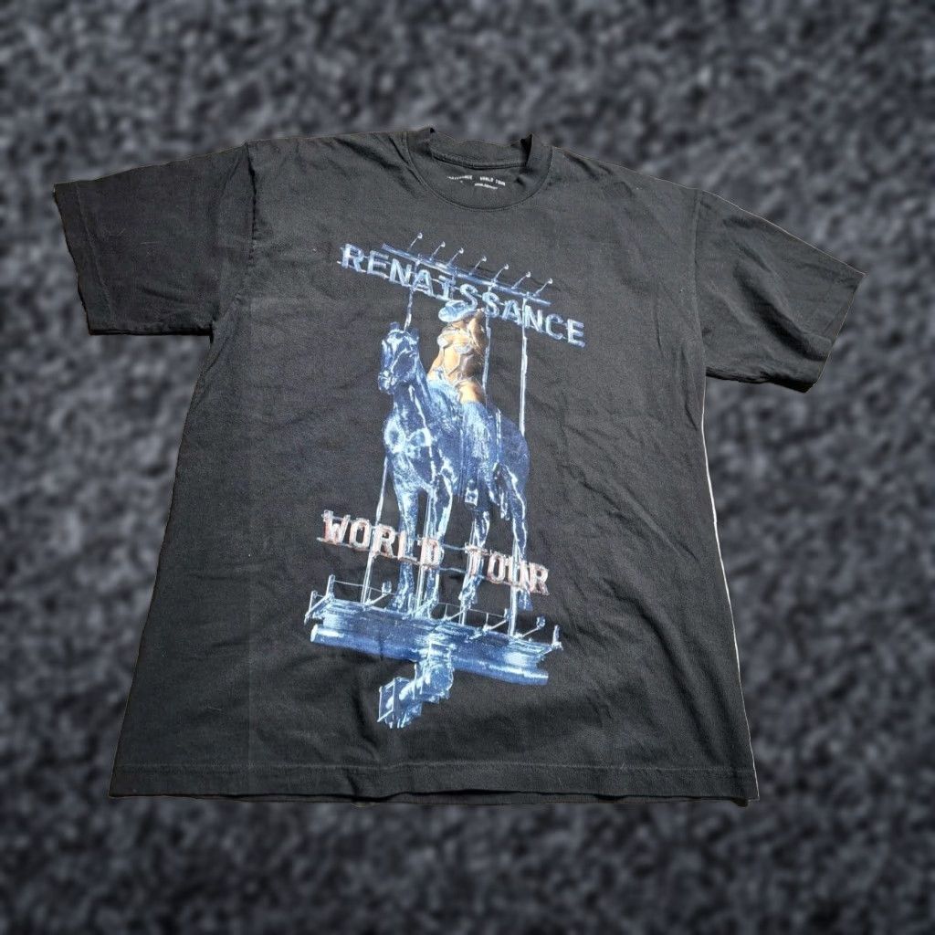 Vintage Beyoncé Renaissance World Tour 2023 Double Sided T Shirt Black Large Mens Size US L / EU 52-54 / 3 - 1 Thumbnail