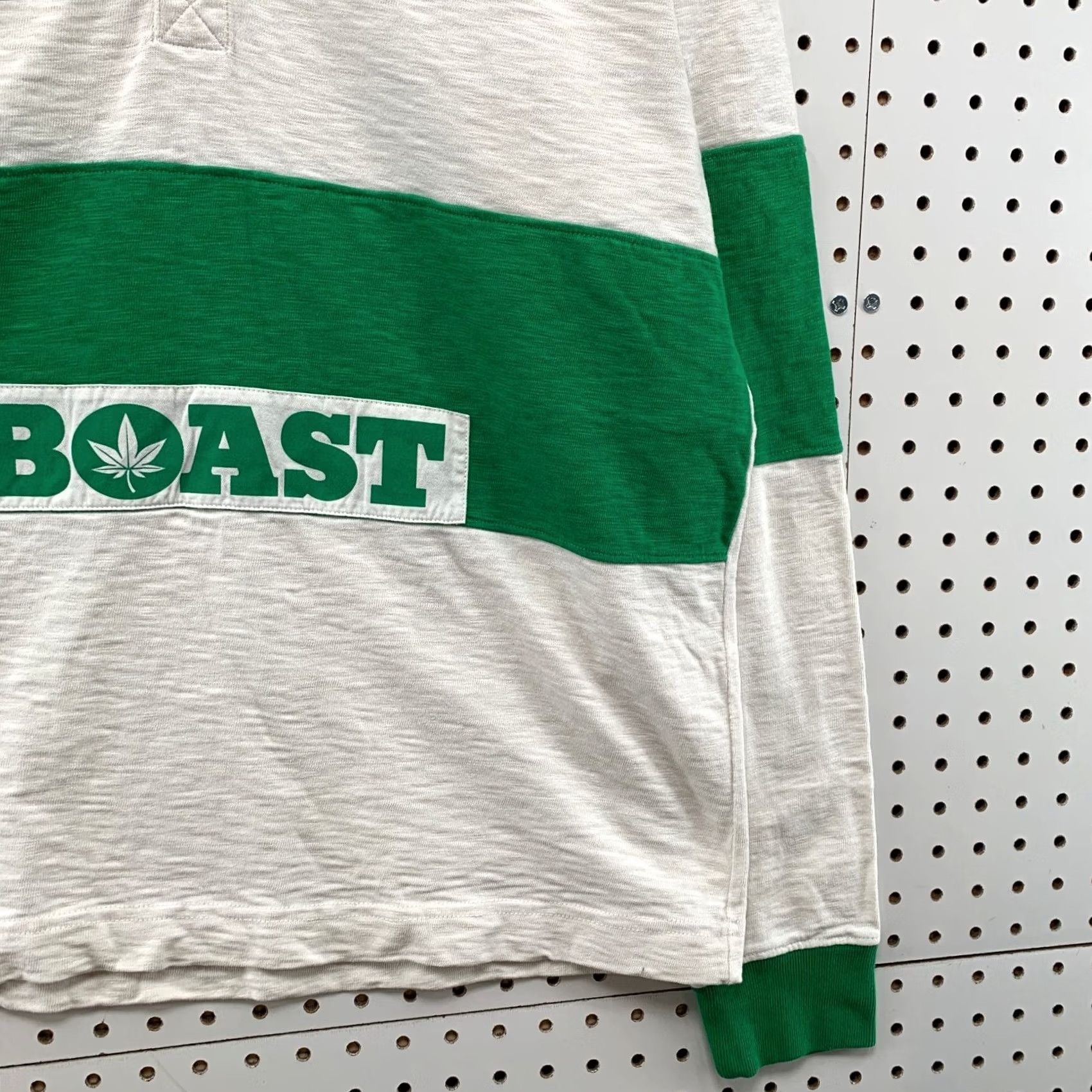 Vintage Boast Rugby Polo Shirt Mens M Green White Striped Collared Long Sleeve Polo Size US M / EU 48-50 / 2 - 7 Thumbnail