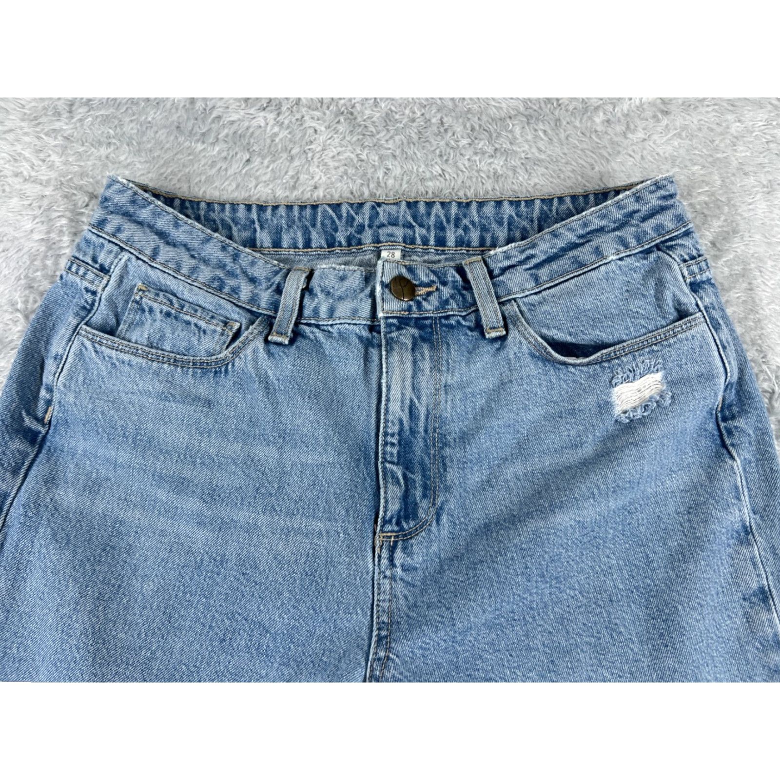Paige Paige Jeans Womens 28 Blue Denim Callie Patches 28x22 Cotton Stretch 5-Pocket Design Paige Brand Regular Fit Size 28" / US 6 / IT 42 - 4 Thumbnail