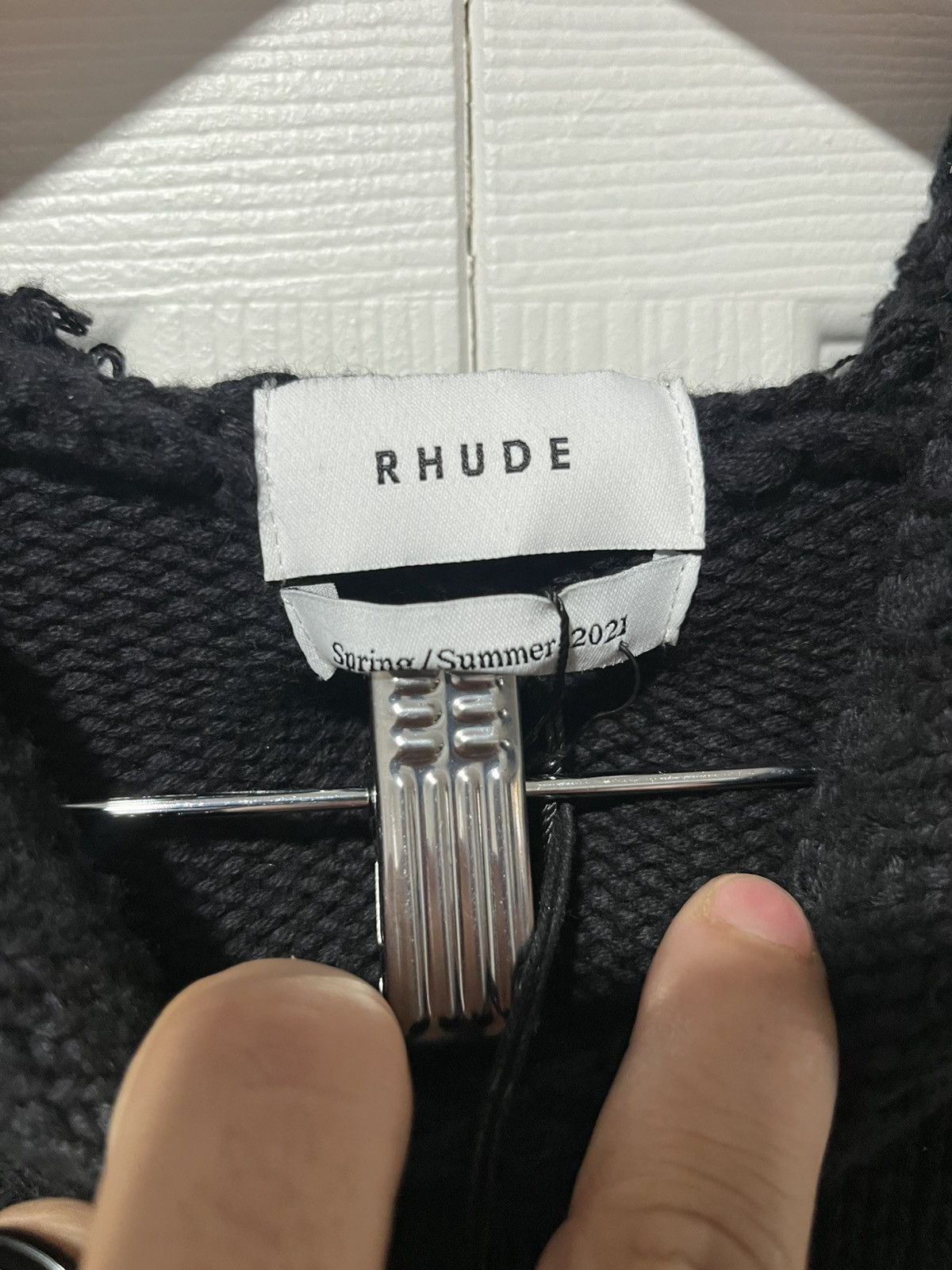Rhude Rhude Knitted Sweater Hoodie New Black Mens Size US L / EU 52-54 / 3 - 5 Thumbnail