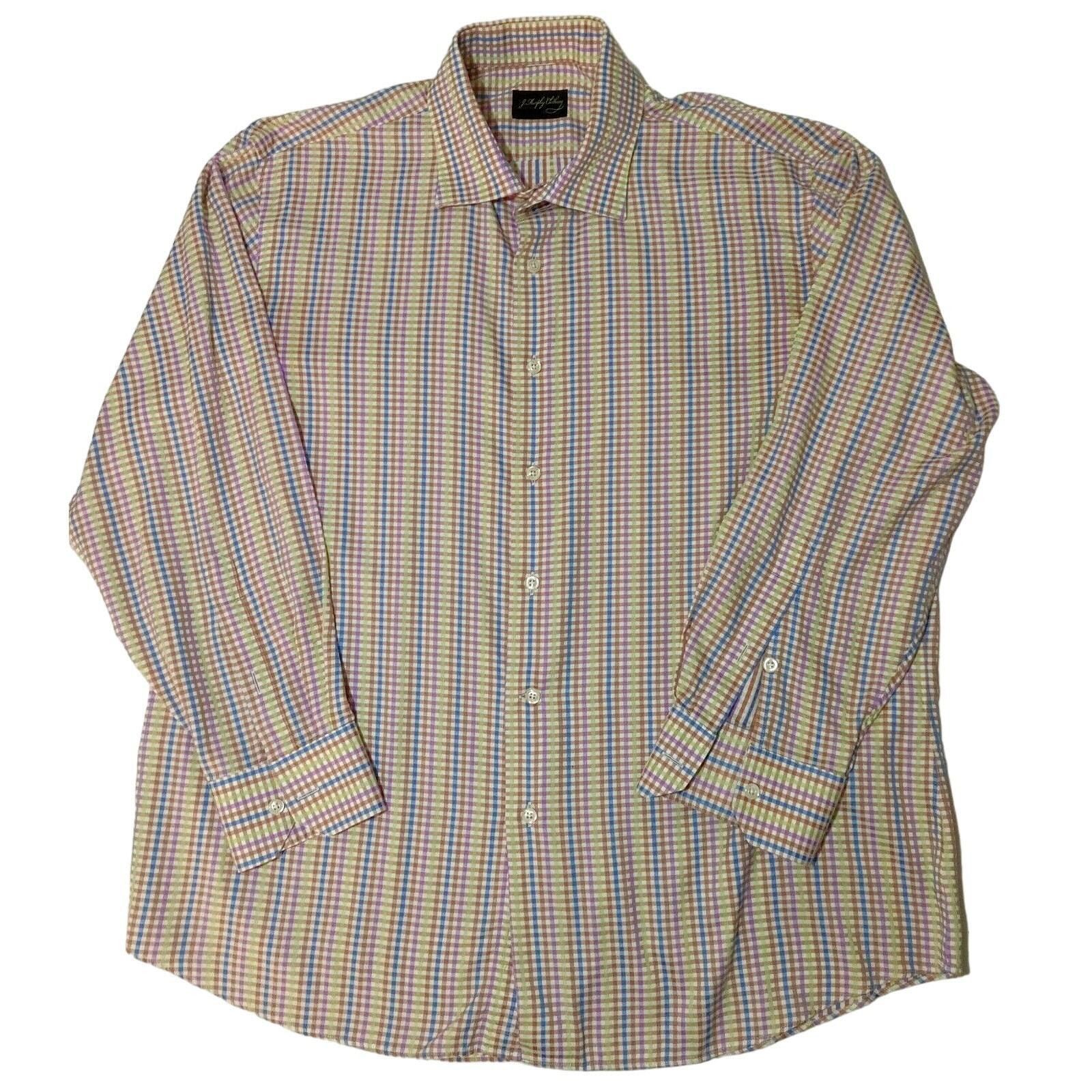 Johnston & Murphy Johnston & Murphy Shirt XL Todd Buckner Mens Button Up Plaid Size US XL / EU 56 / 4 - 1 Thumbnail