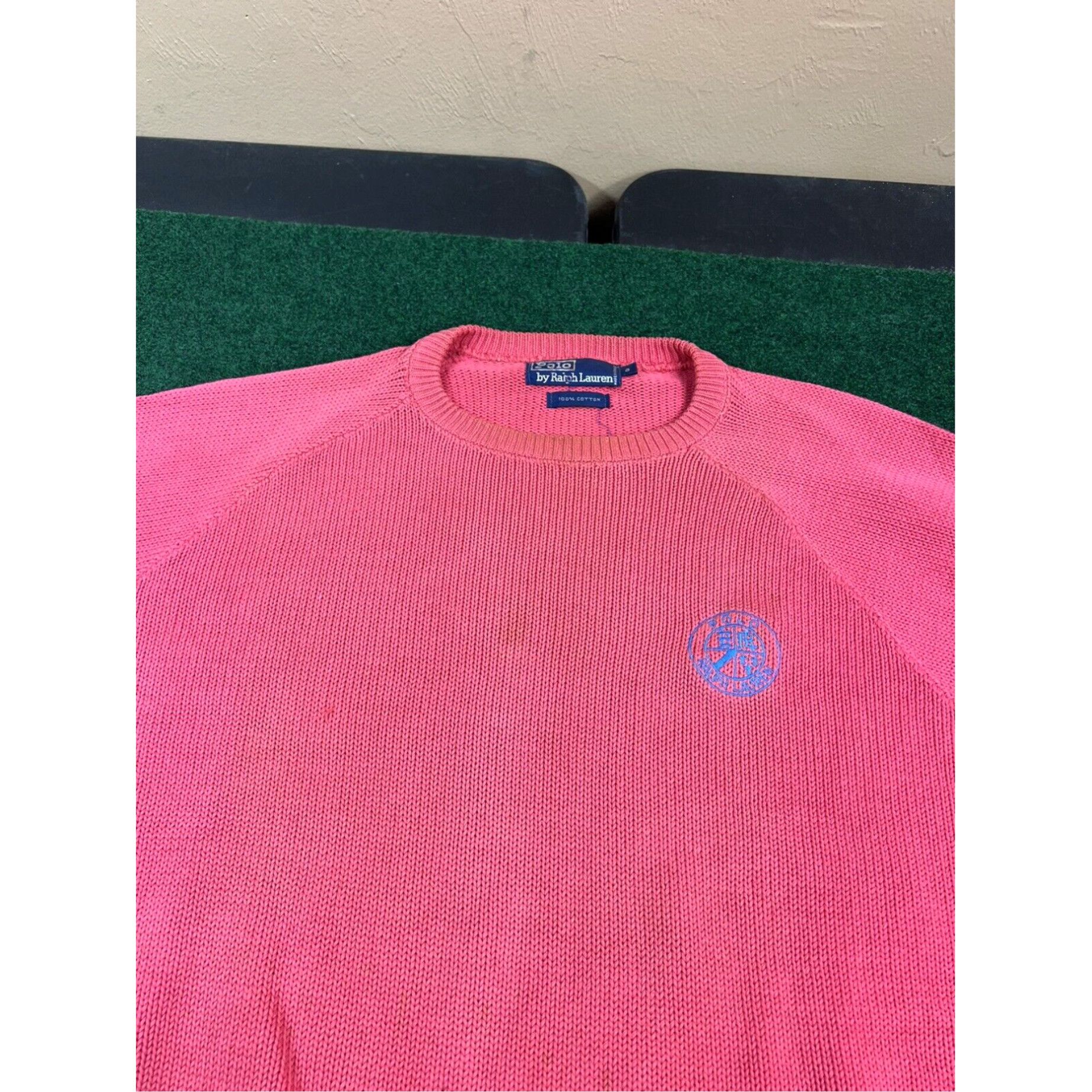 Polo Ralph Lauren Vintage 90s Polo Ralph Lauren Cookie Sweater Patch Embroidered Logo Pink Sz Smal Size US S / EU 44-46 / 1 - 5 Thumbnail