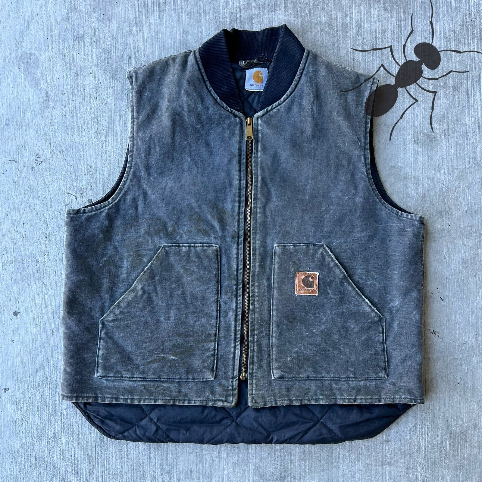 Carhartt × Vintage Carhartt faded gray work wear vest Size US XL / EU 56 / 4 - 1 Thumbnail