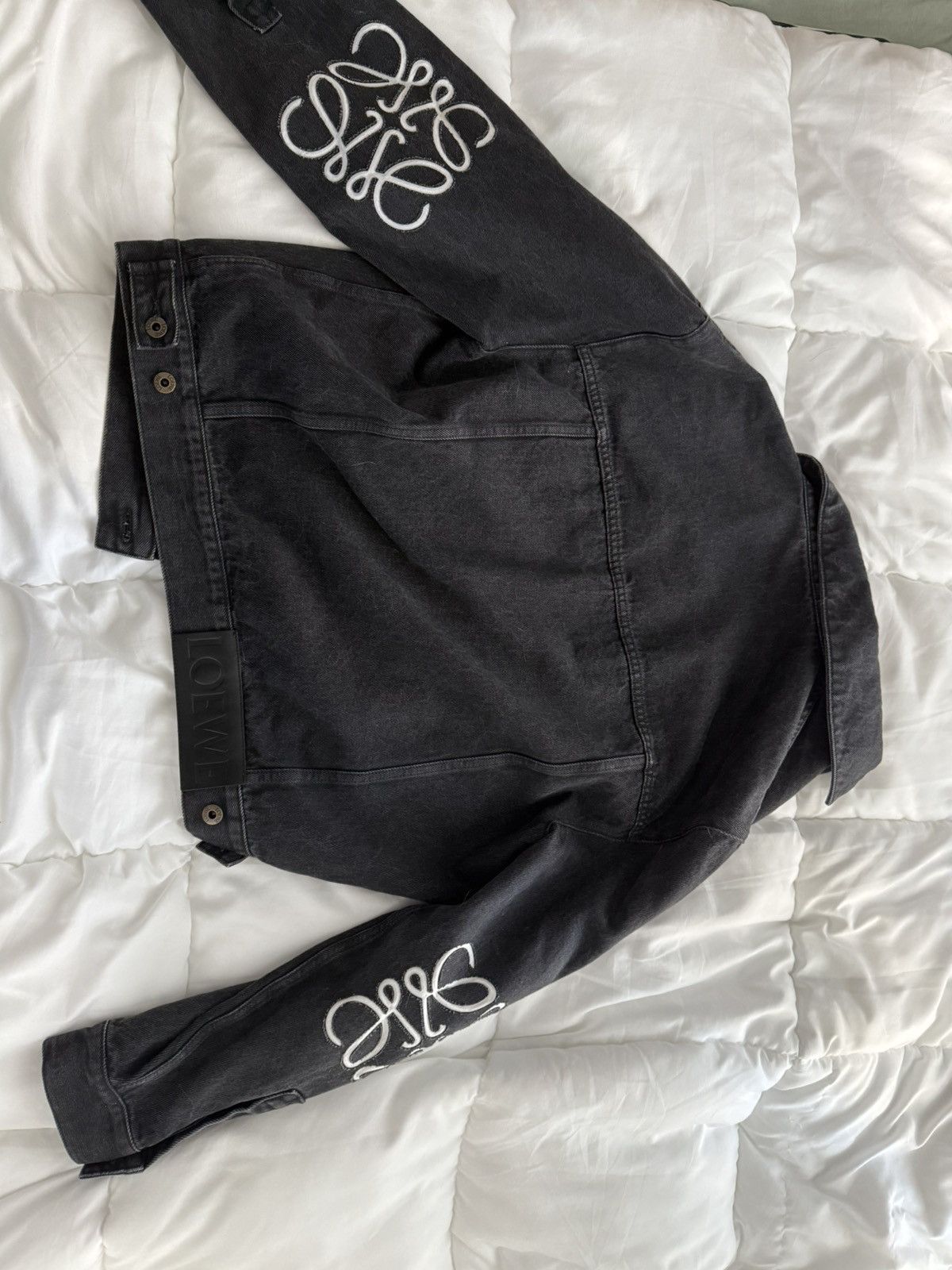 Loewe Loewe black anagram denim jacket Size US M / EU 48-50 / 2 - 3 Thumbnail