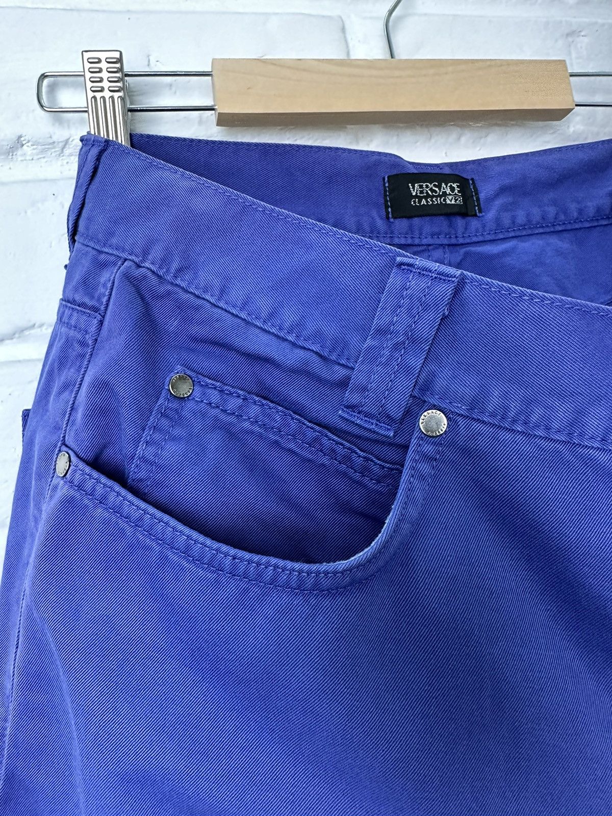 Versace Y2K Versace V2 Classic Purple Chino Pants Size US 34 / EU 50 - 9 Thumbnail
