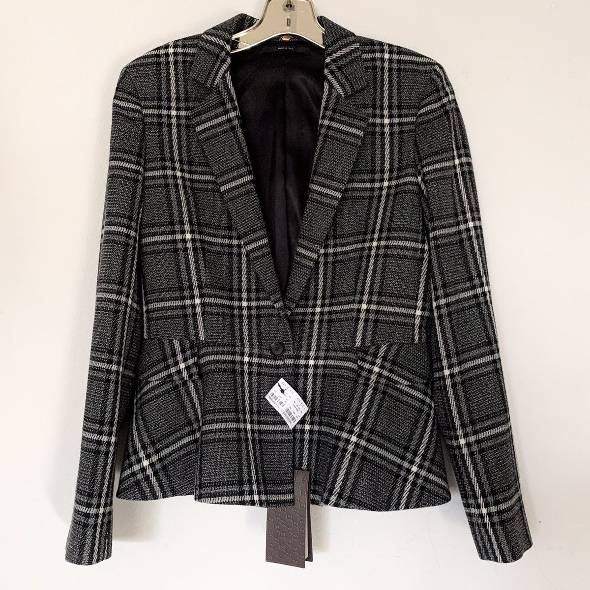 Gucci Gucci plaid wool blazer peplum Size S / US 4 / IT 40 - 1 Thumbnail