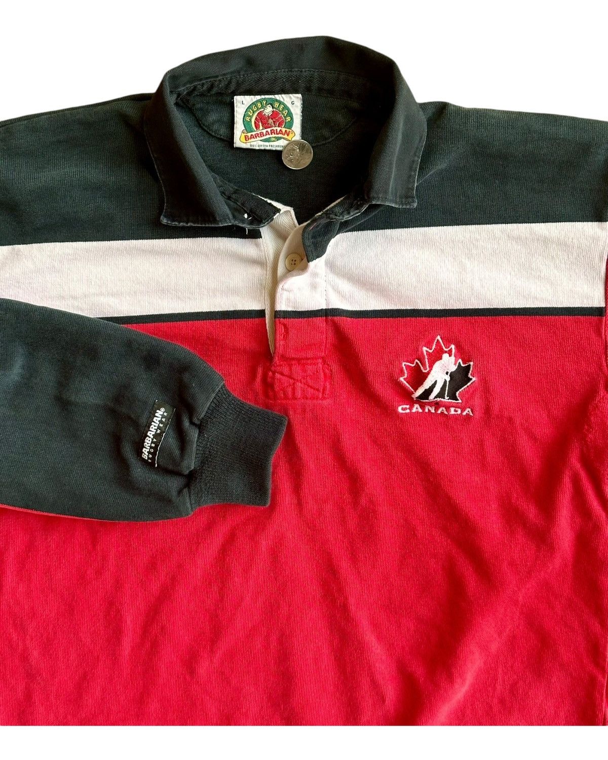 Barbarian × Vintage 2000s Barbarian Team Canada Long Sleeve Size US L / EU 52-54 / 3 - 3 Thumbnail