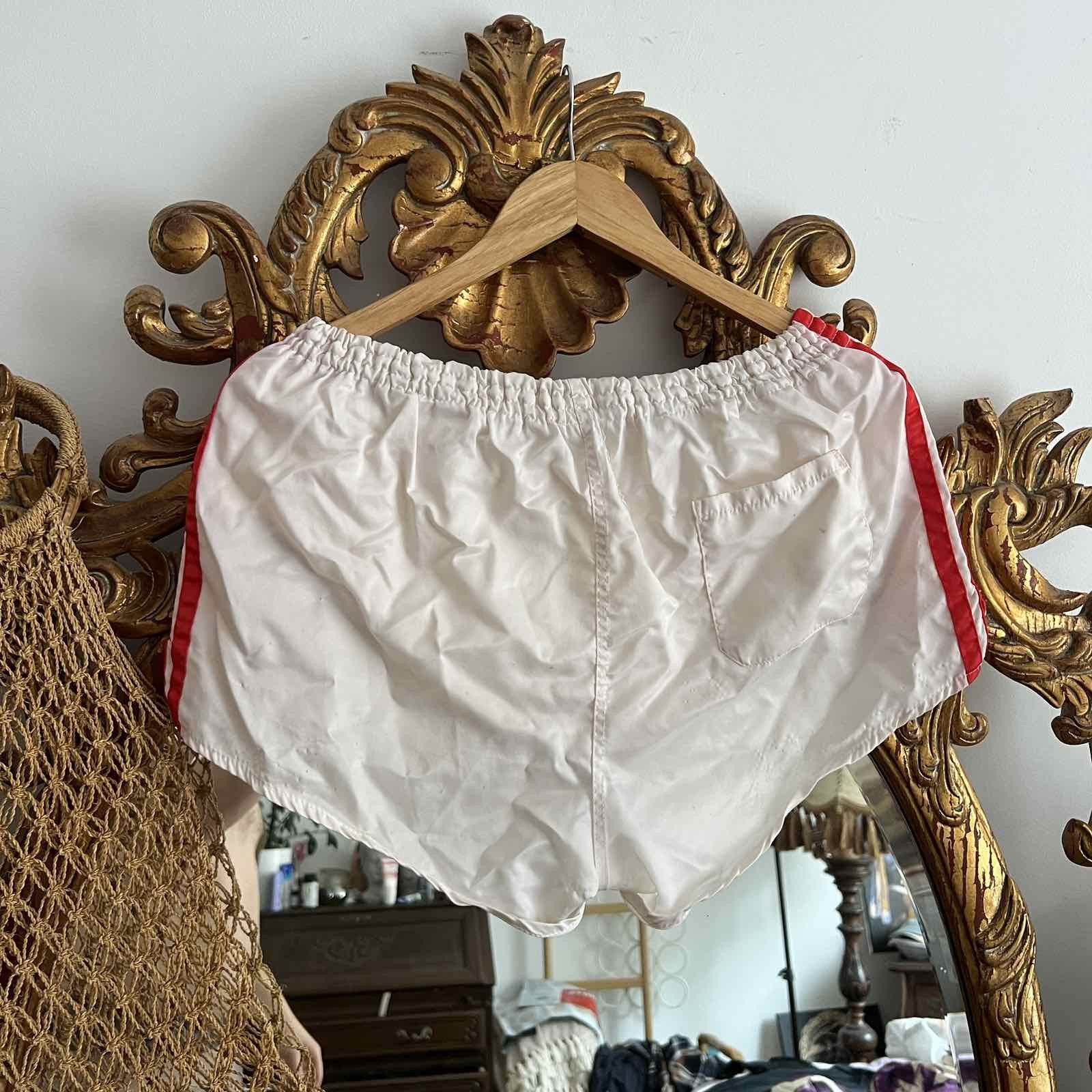 Adidas × Vintage Adidas White Nylon Shorts Glanz Vintage Retro West Germany Size US 34 / EU 50 - 2 Thumbnail