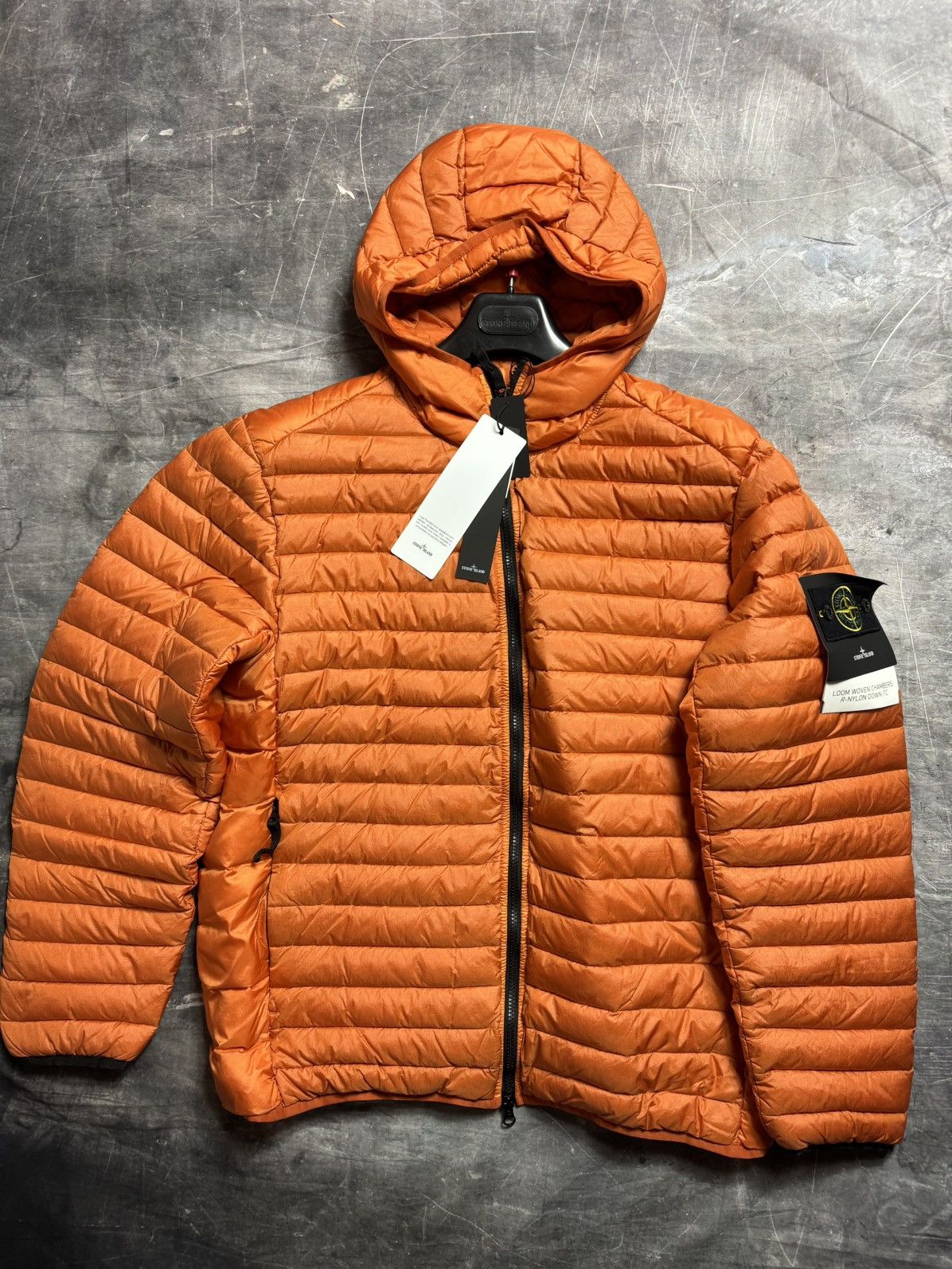 image of Stone Island Packable Puffer Jacket In Sienna in Dark Sienna, Men's (Size XL)