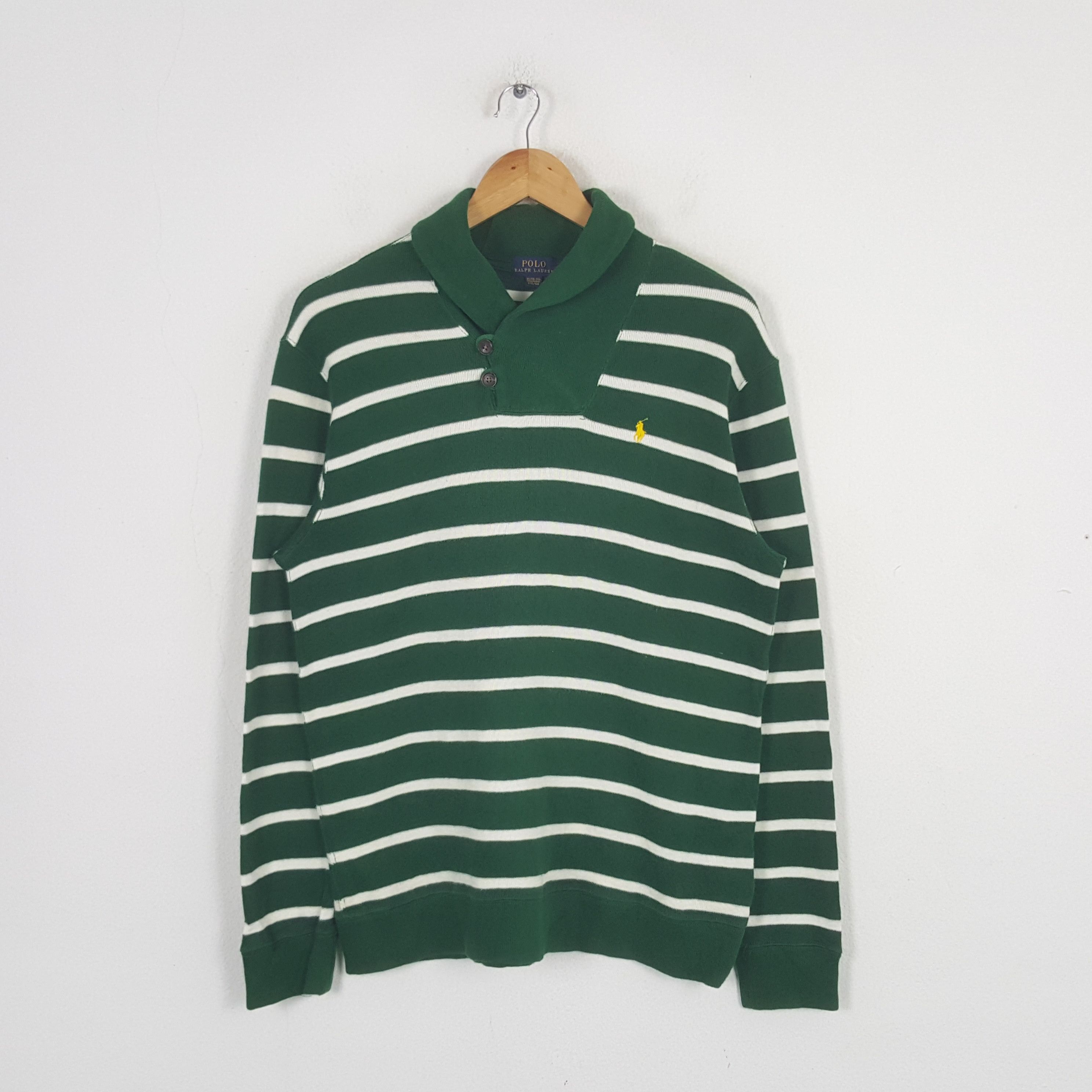 Polo Ralph Lauren × Vintage Vintage Polo Ralph Lauren Stripes Sweatshirt C287N15 Size US S / EU 44-46 / 1 - 1 Thumbnail