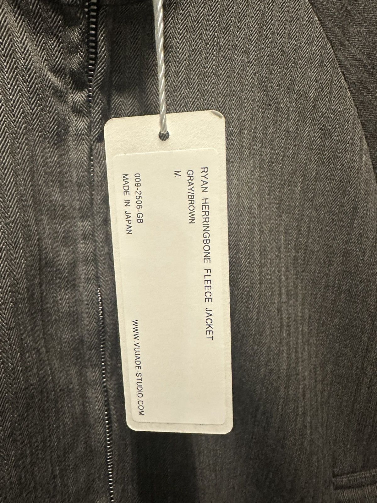 Vuja De Ryan Herringbone Fleece Jacket in Grey/Brown Size US M / EU 48-50 / 2 - 4 Thumbnail