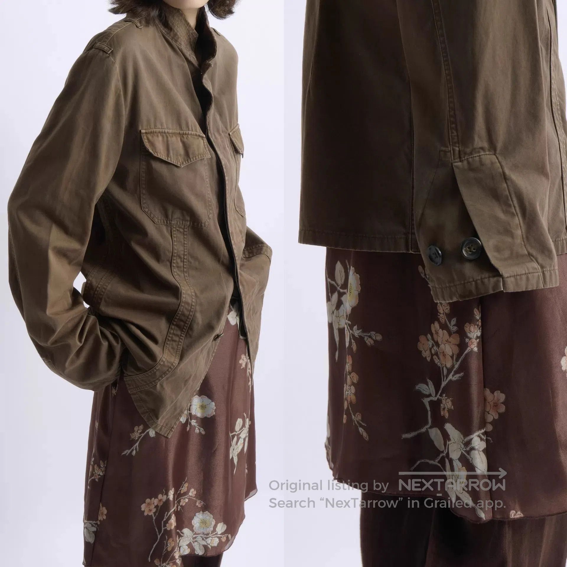 Jil Sander Brown Lightweight Button-Front Jacket Size S. Size US S / EU 44-46 / 1 - 4 Thumbnail
