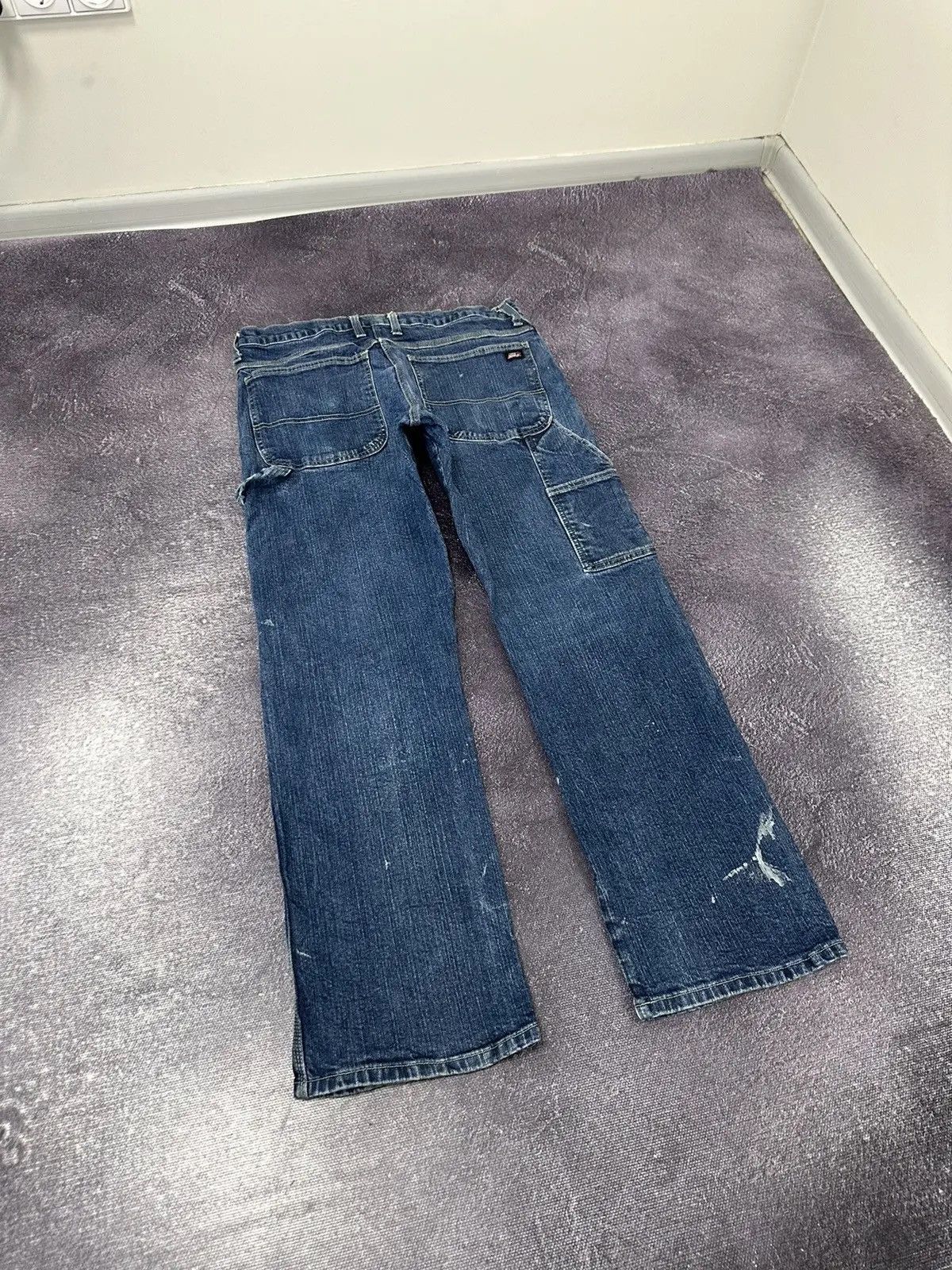 Dickies × Vintage Vintage Dickies Blue Painted Work Hype Denim Jeans Size US 33 - 3 Thumbnail
