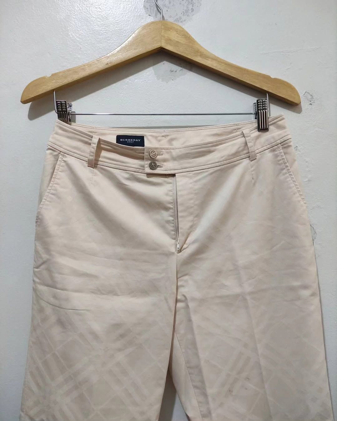 Burberry Burberry Golf Cream Wide Leg Cropped Pants Women M Japan Size 30" / US 8 / IT 44 - 6 Thumbnail