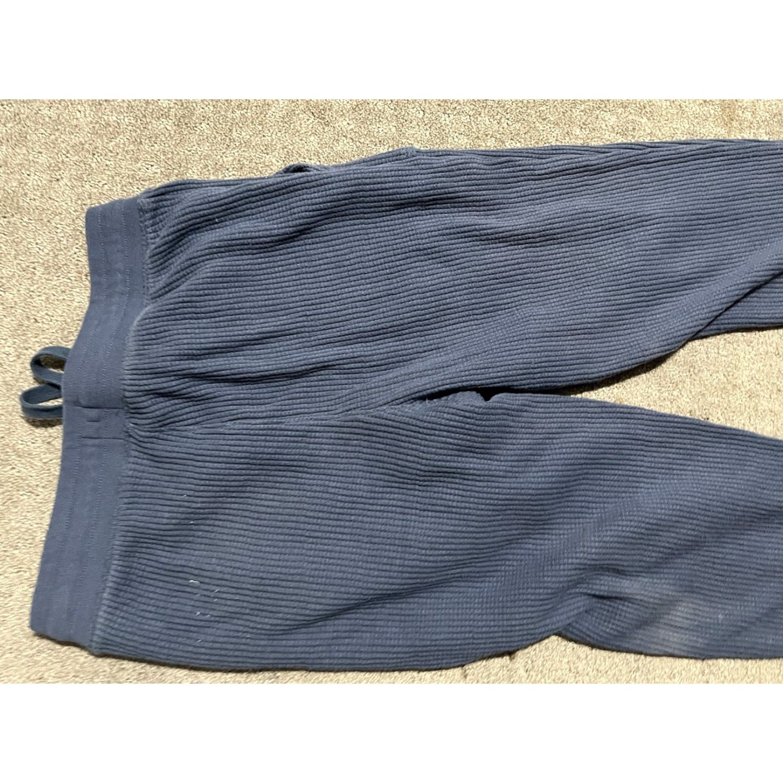 Gap VINTAGE Gap Womens Petite Joggers Sweatpants Activewear Small Pockets Blue Waffle Stretch Size 28" / US 6 / IT 42 - 4 Thumbnail