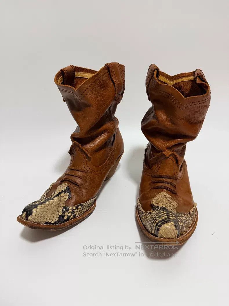 Junya Watanabe Junya Watanabe Western boots with snakeskin toe cap detail Size US 7 / EU 40 - 1 Thumbnail