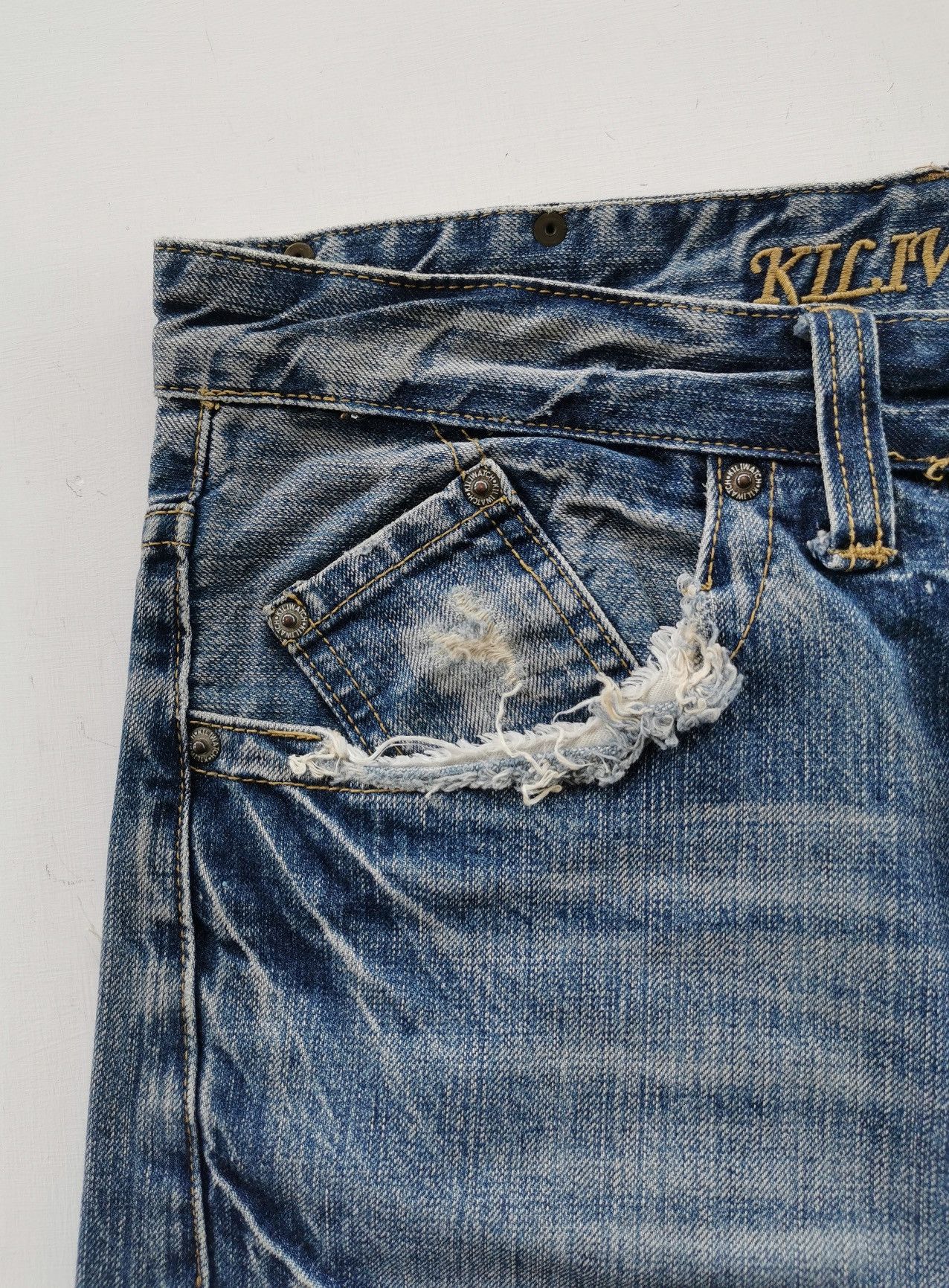 Japanese Brand Kiliwatch Japan Twist Leg Distressed Denim Jeans Size US 32 / EU 48 - 5 Thumbnail