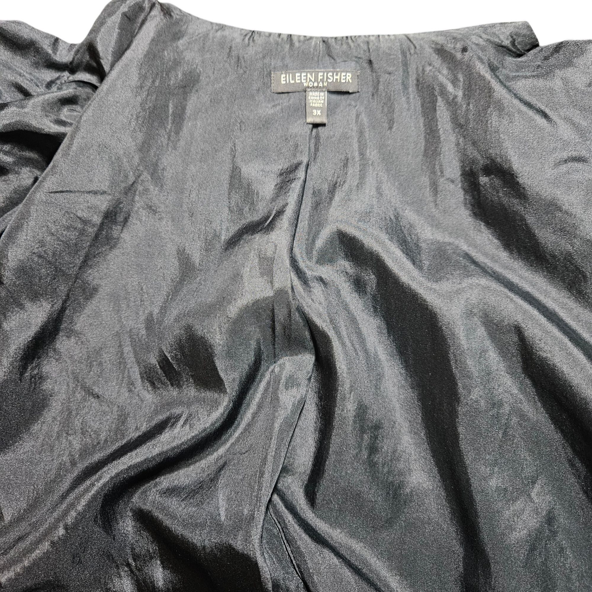 Eileen Fisher Eileen Fisher Women Wool blend black silk lining Long Coat 3 Size 3XL / US 20-22 - 4 Thumbnail