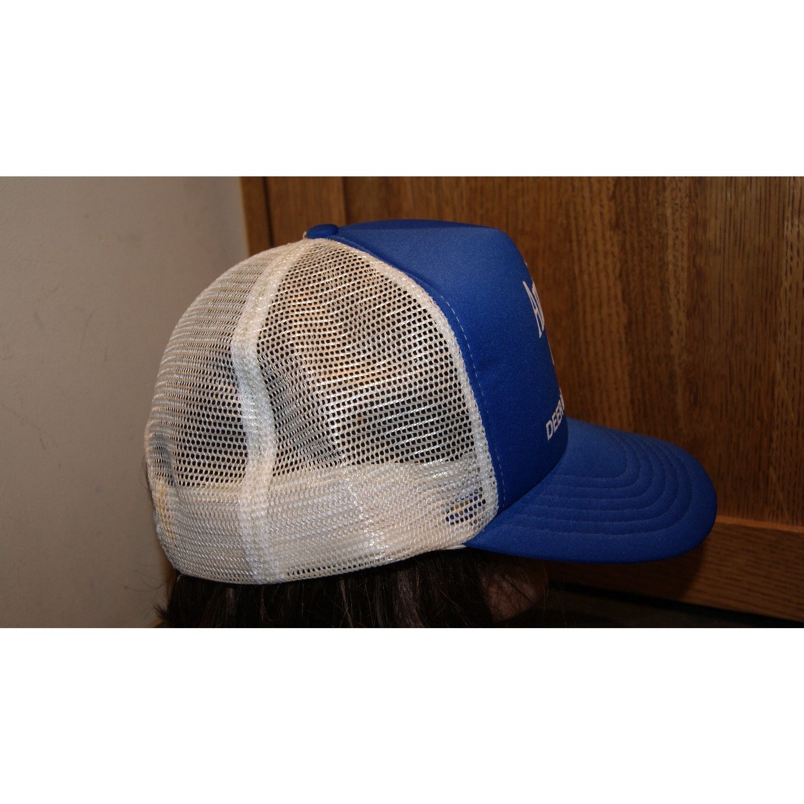 Vintage VTG Amik Lodge Deer Lake Ontario Canada Blue Trucker Hat Cap Size ONE SIZE - 6 Thumbnail