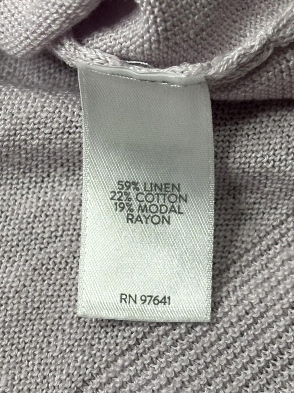 Other J Jill Top Womens Medium Linen Blend Lilac 3/4 Sleeve Size M / US 6-8 / IT 42-44 - 8 Thumbnail