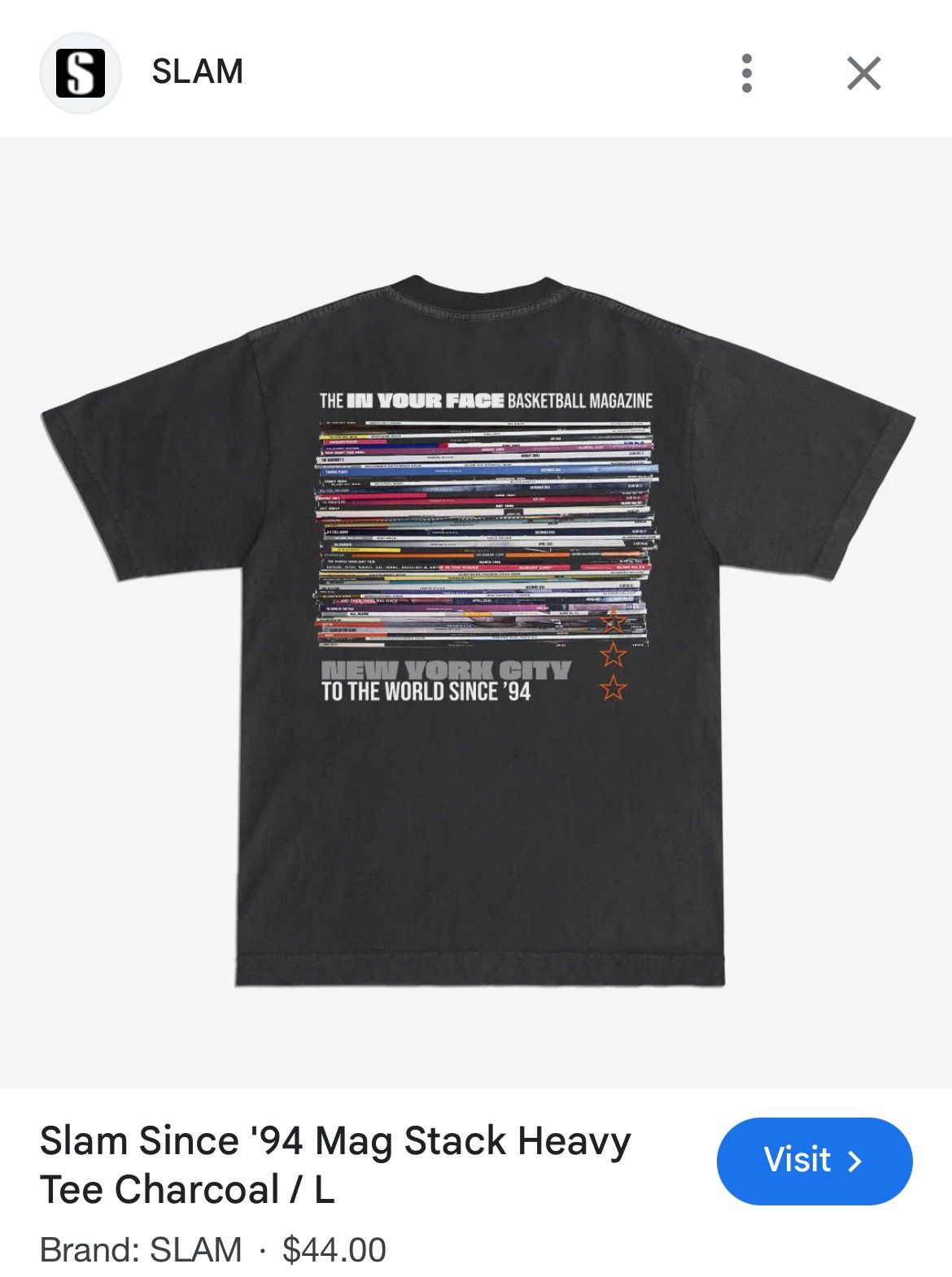 Other Vintage Style SLAM Magazine Since 94 Mag Stack Heavy T Shirt Size US XXL / EU 58 / 5 - 3 Thumbnail