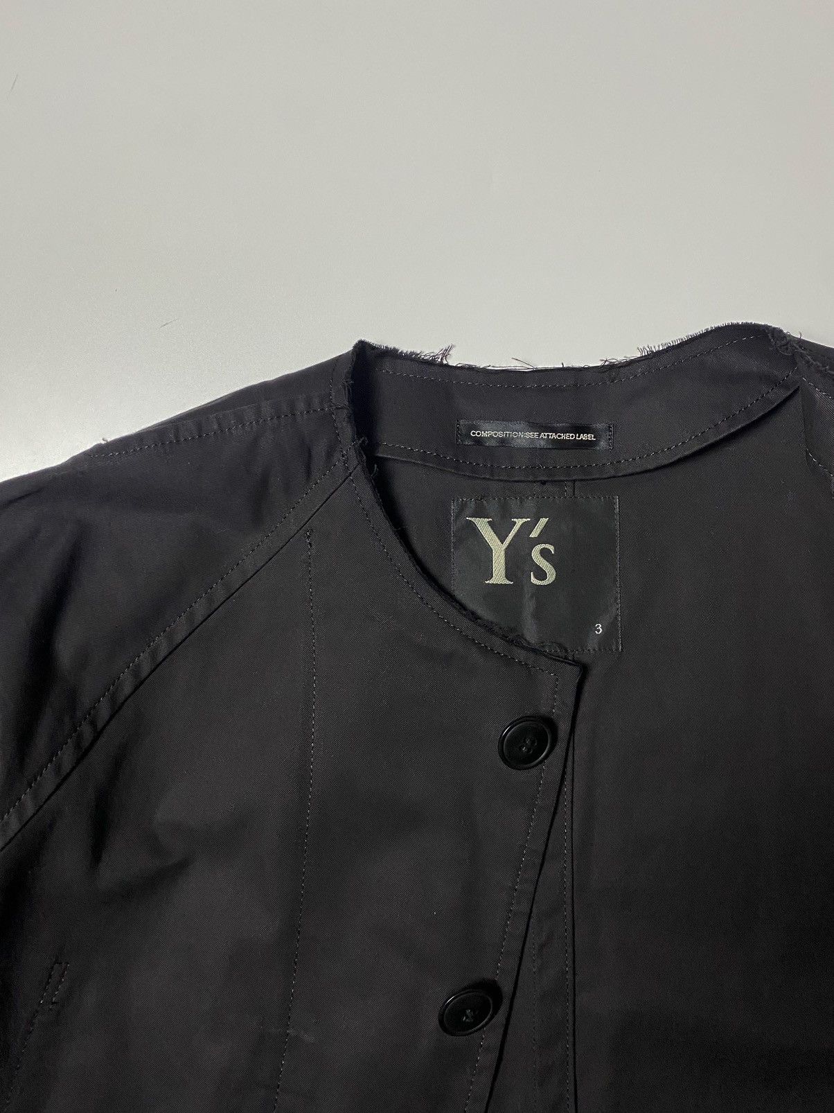 Y's × Yohji Yamamoto Y’s - Half-sleeve Collarless Jacket Size US M / EU 48-50 / 2 - 9 Thumbnail