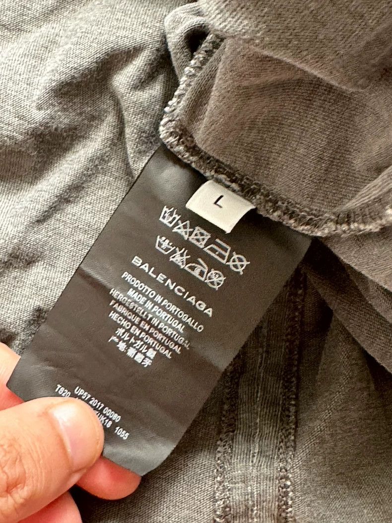 Balenciaga Balenciaga Washed black logo short sleeve Size US L / EU 52-54 / 3 - 3 Thumbnail
