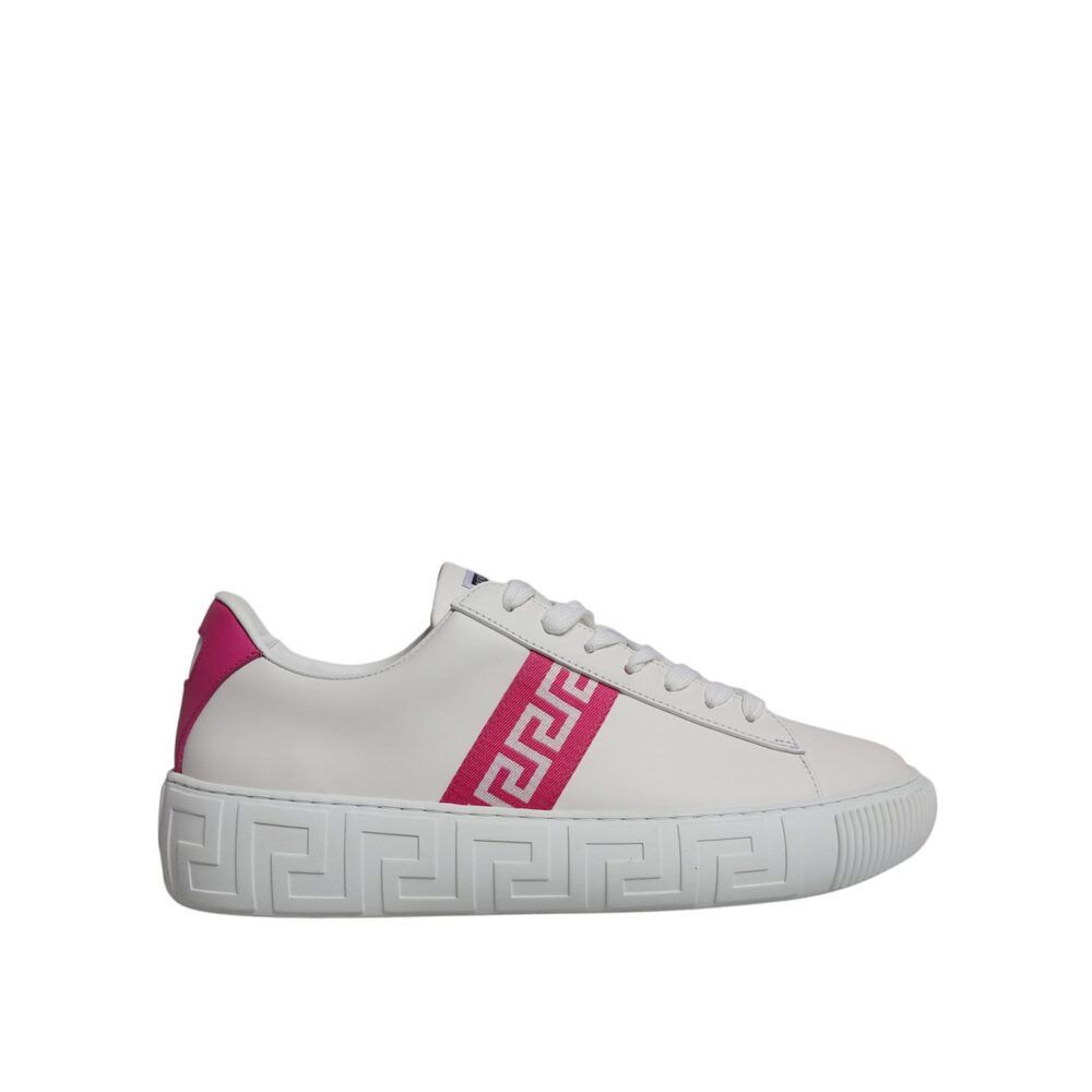 Versace Versace White Pink Greca Print Platform Low Top Sneakers Sho Size US 9 / EU 42 - 6 Thumbnail