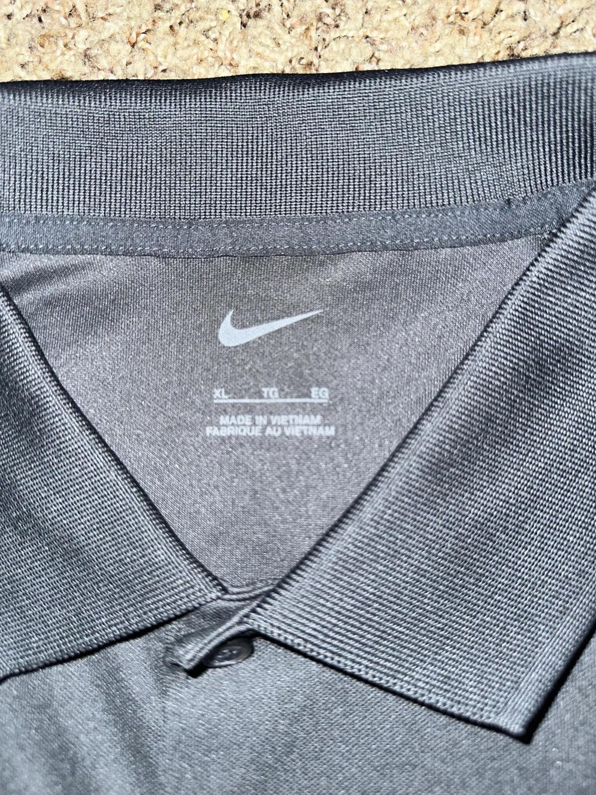 Nike Nike Dri-FIT Micro Pique 2.0 Black Polo Size US XL / EU 56 / 4 - 3 Thumbnail