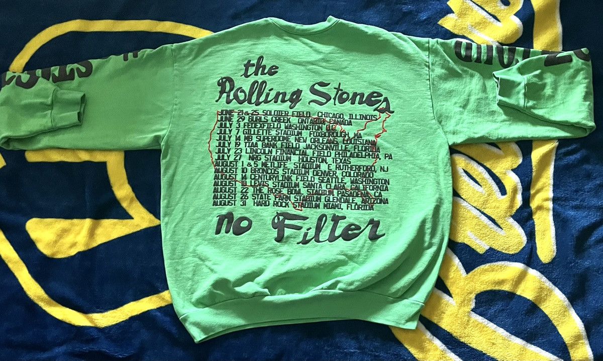 Cactus Plant Flea Market × The Rolling Stones CPFM x The Rolling Stones “No Filter” Tour Crewneck Green Size US XL / EU 56 / 4 - 2 Thumbnail
