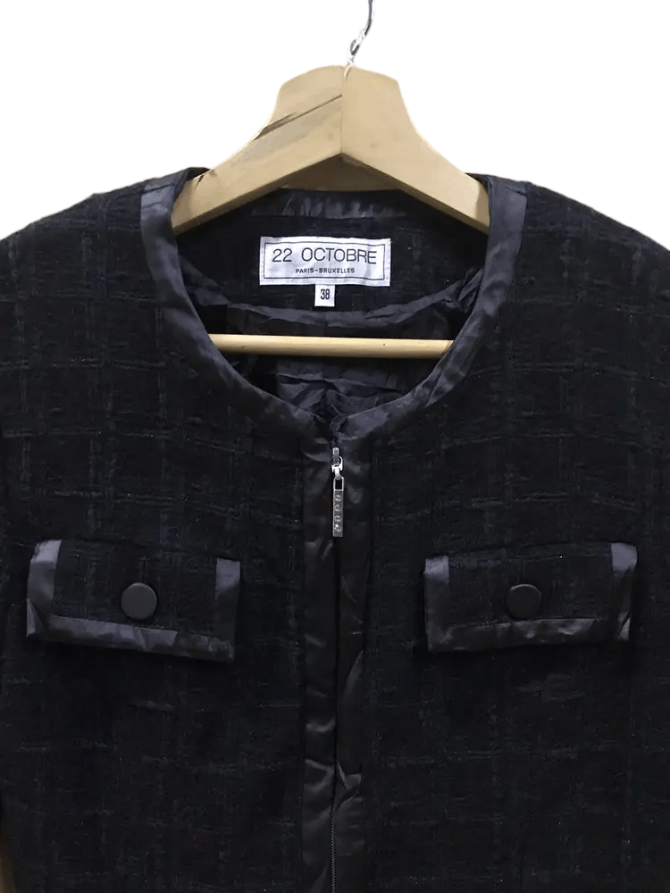 Vintage 22 Octobre Paris-Bruxelles Crop Jackets Size S / US 4 / IT 40 - 4 Thumbnail
