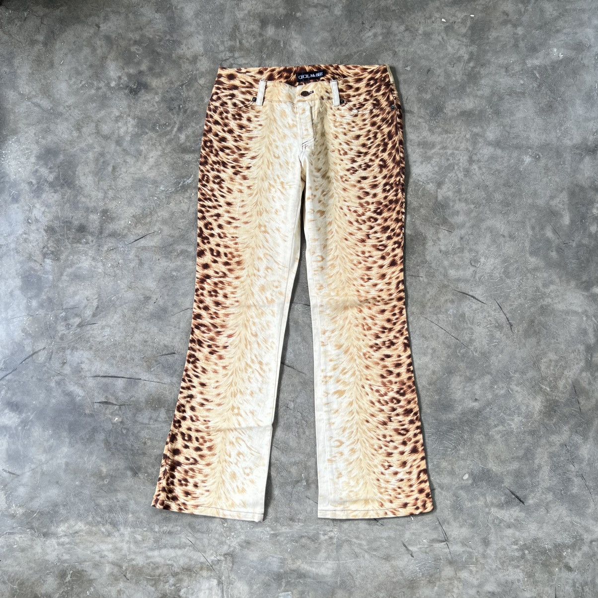 パンツ 2000s Just Cavalli leopard pants Just Cavalli × Roberto Cavalli Y2K Just Cavalli Flare Leopard