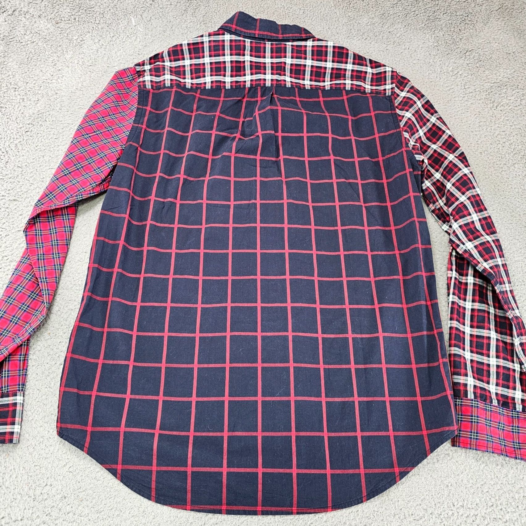 American Eagle Outfitters American Eagle Shirt Mens Medium Classic Check Patchwork Button Up Long Sleeve Mens Size US M / EU 48-50 / 2 - 6 Thumbnail