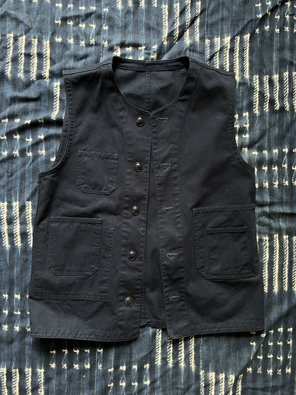 Vintage American Workwear Twill Vest M RRL Polo Kapital Size US M / EU 48-50 / 2 - 1 Thumbnail