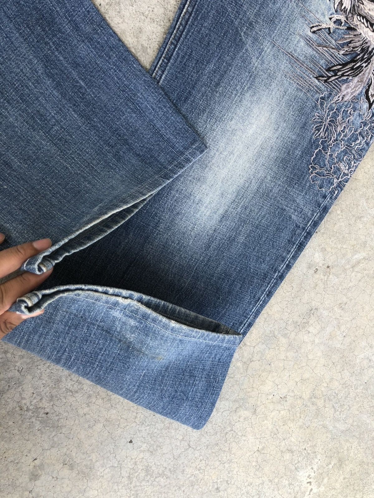 Karakuri Tamashii Karakuri Tamashii Embroidered Jeans Distressed Denim Size US 33 - 13 Thumbnail
