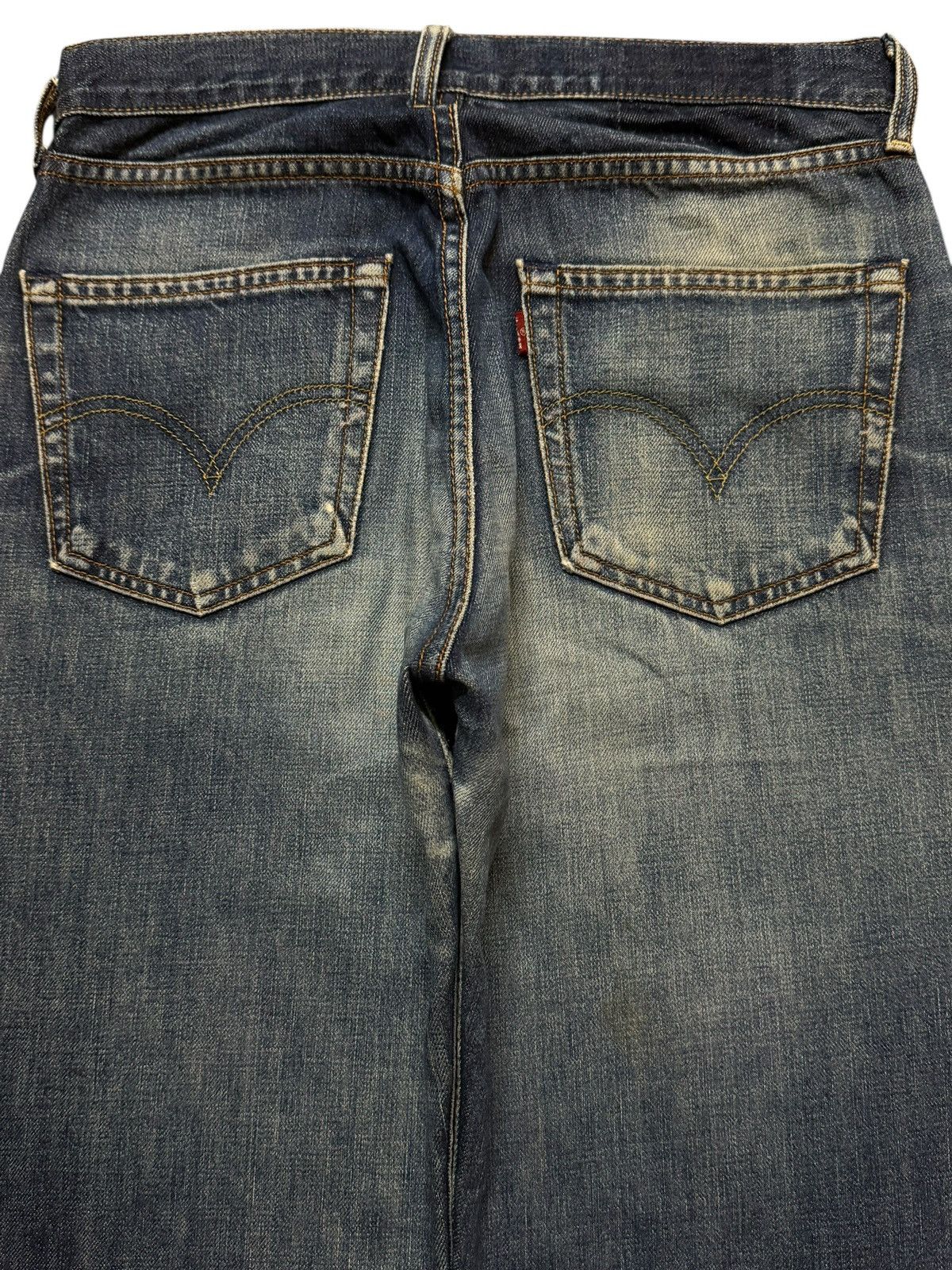 Levi's Vintage 80s Levis 503 Blue Faded Wash Distressed Wide Leg Size US 30 / EU 46 - 4 Thumbnail