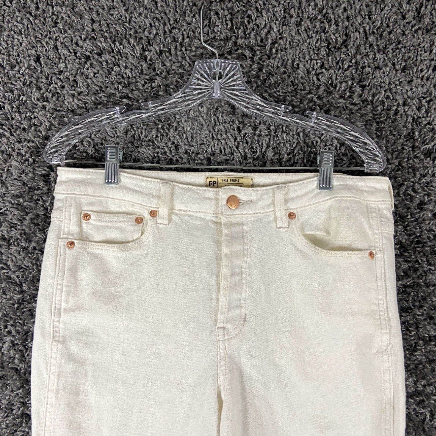 Free People Free People Jeans Skinny Women’s 30 White Regular Women Size 30 White Skinny Jeans 30 Women Size 30" / US 8 / IT 44 - 4 Thumbnail