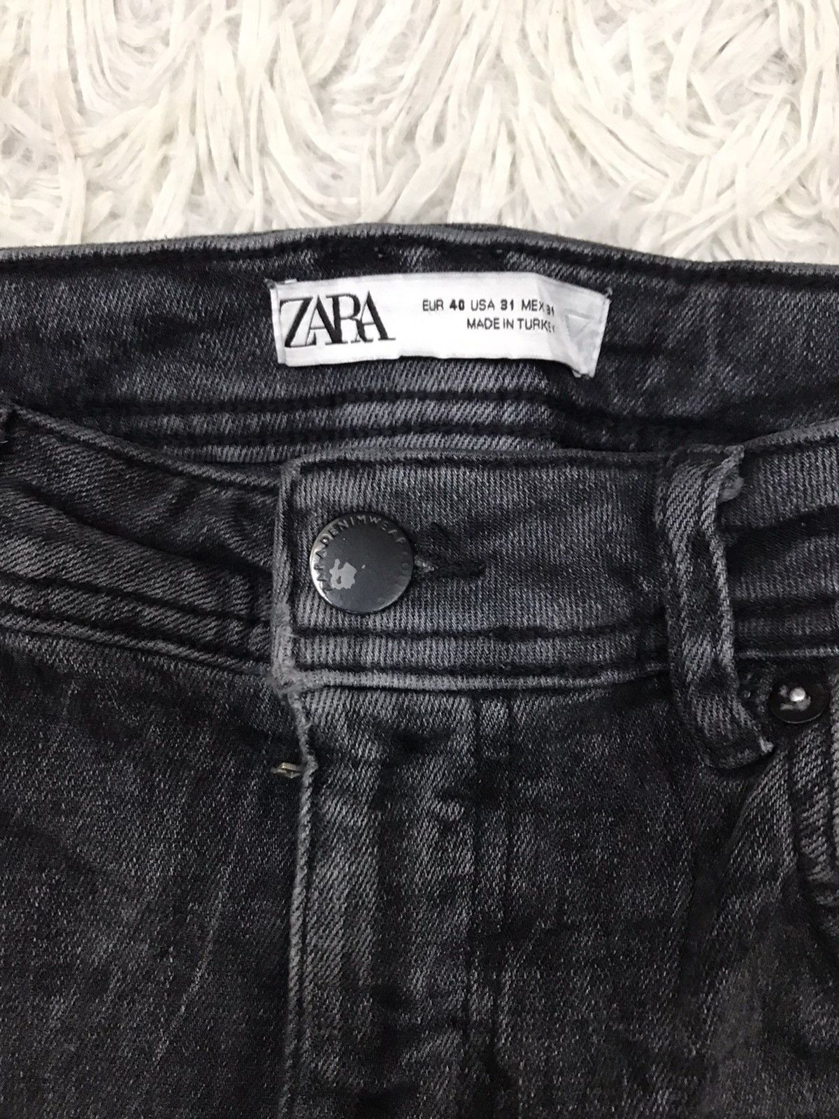 Japanese Brand Zara Man Denim Wear Skinny Fit Distressed Jeans Size US 29 - 7 Thumbnail