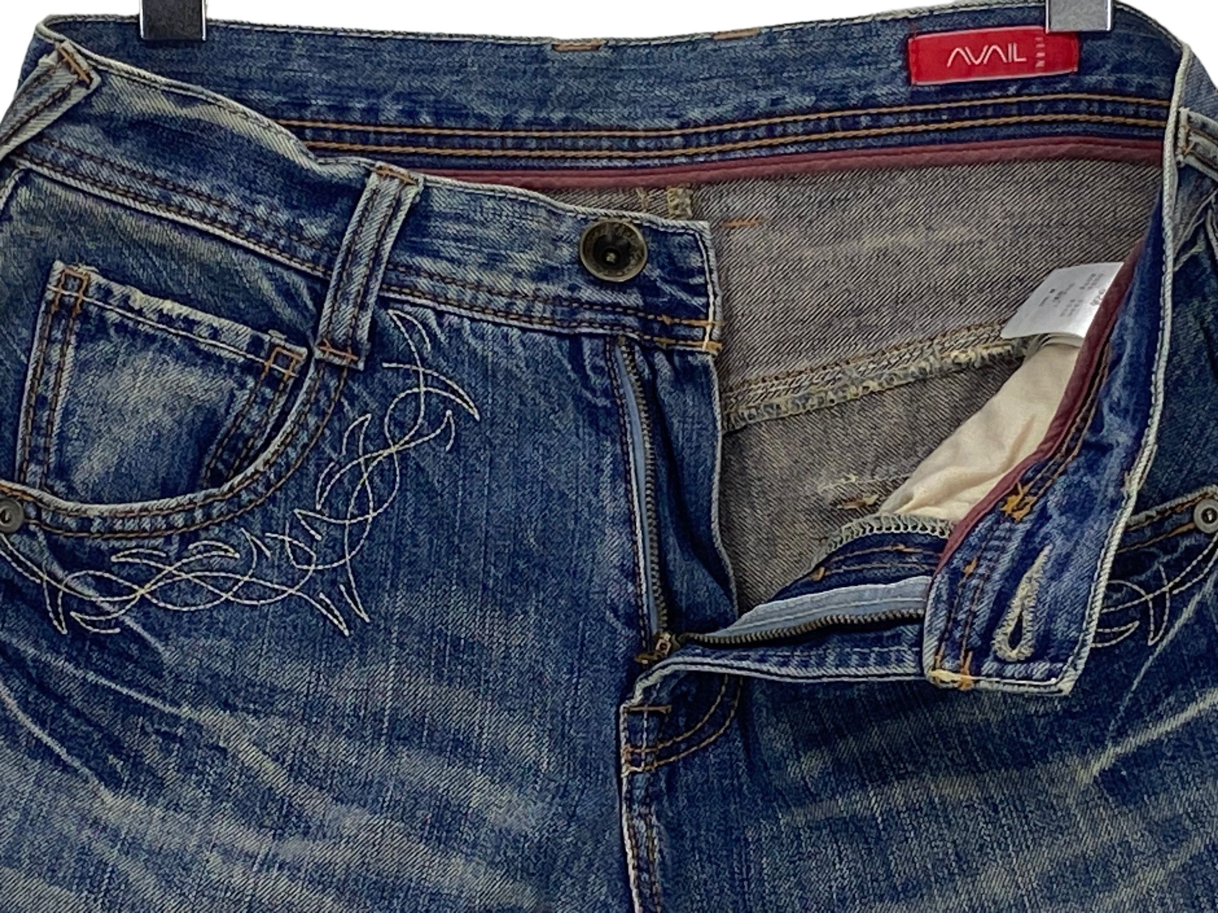 Japanese Brand Avail Acid Wash Denim Jeans Size US 31 - 7 Thumbnail