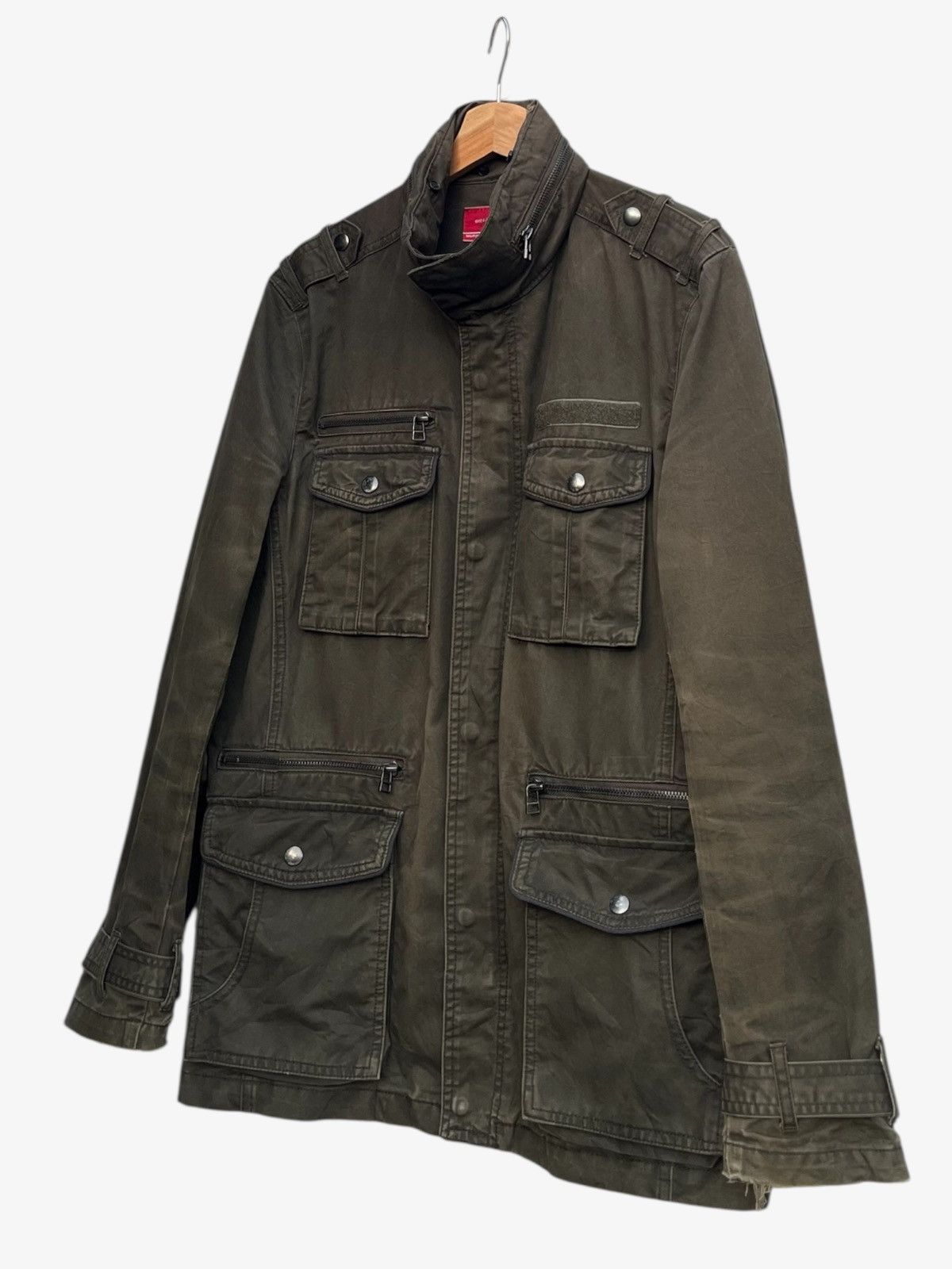 Tornado Mart Faded Distressed Anti Label Jeans Multipocket Utility Jacket Size US M / EU 48-50 / 2 - 5 Thumbnail