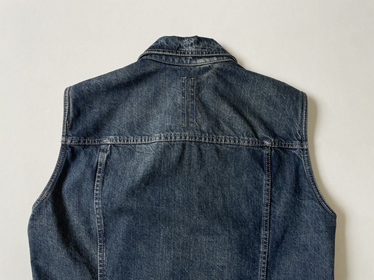 Rick Owens Hustler Blue Washed Denim Trucker Vest Size US L / EU 52-54 / 3 - 14 Thumbnail