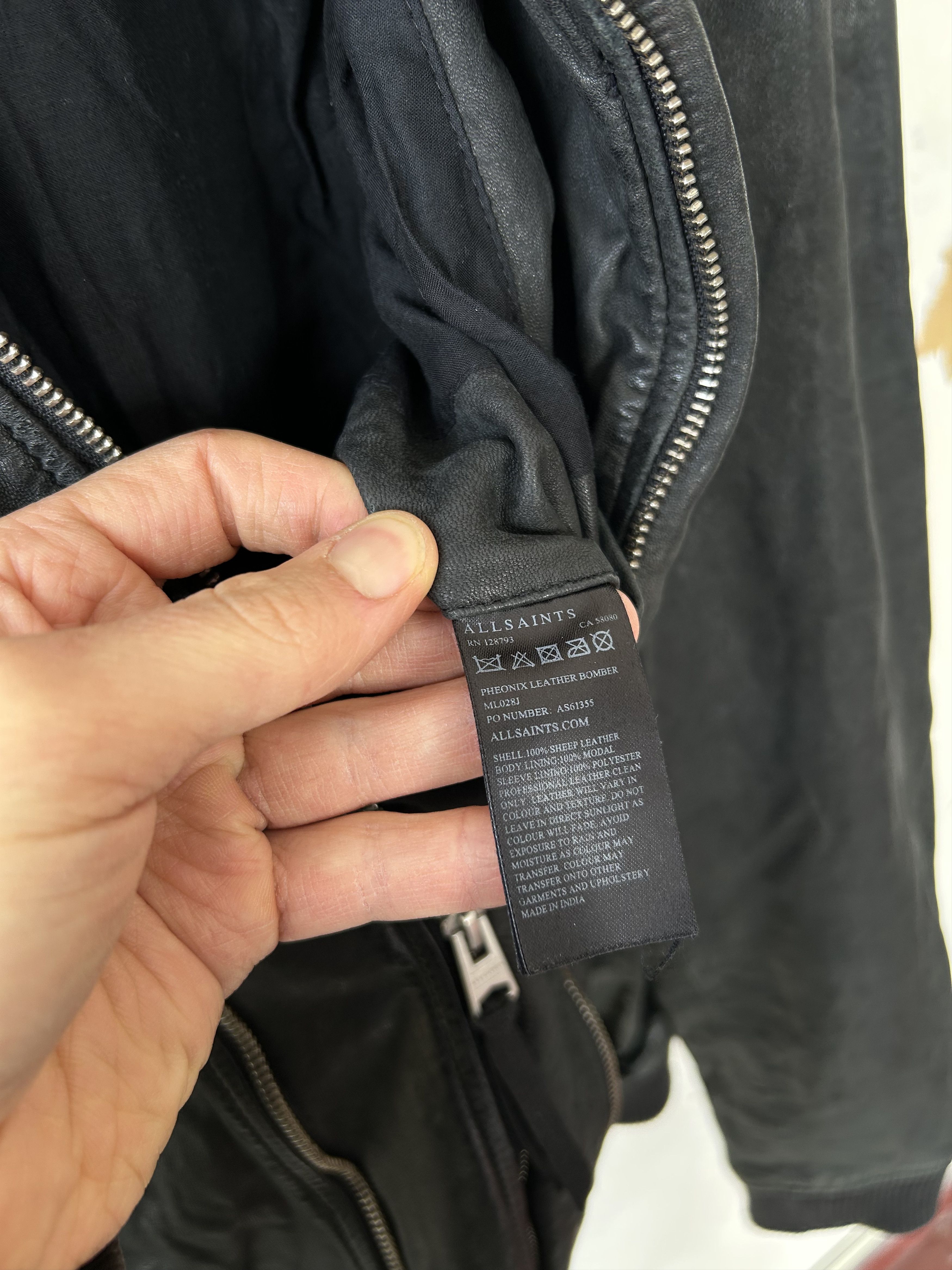 Allsaints Allsaints Phoenix Leather Bomber Jacket Size XL Size US XL / EU 56 / 4 - 9 Thumbnail